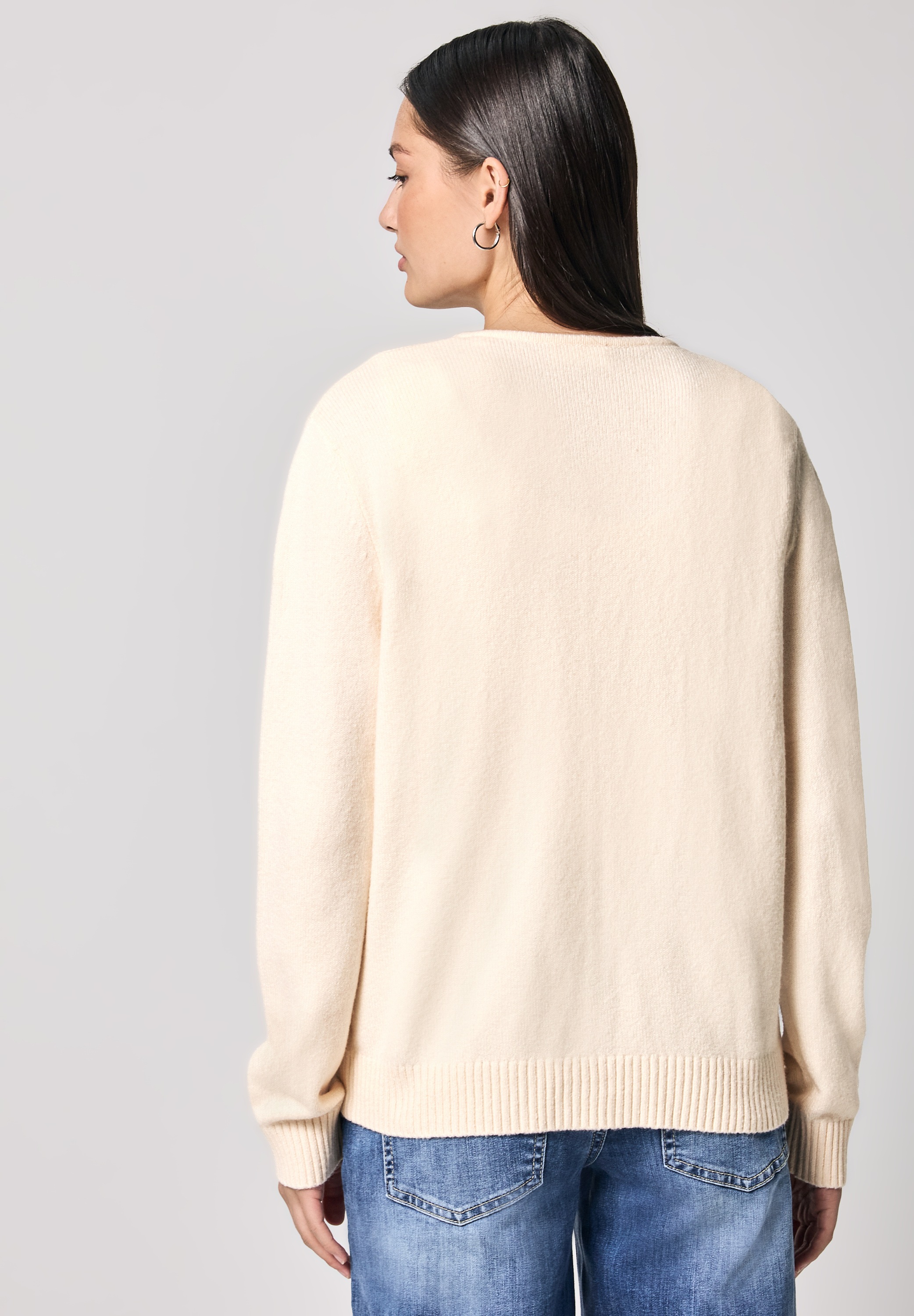 STREET ONE STUDIO Strickjacke, im soften Baumwoll-Mix
