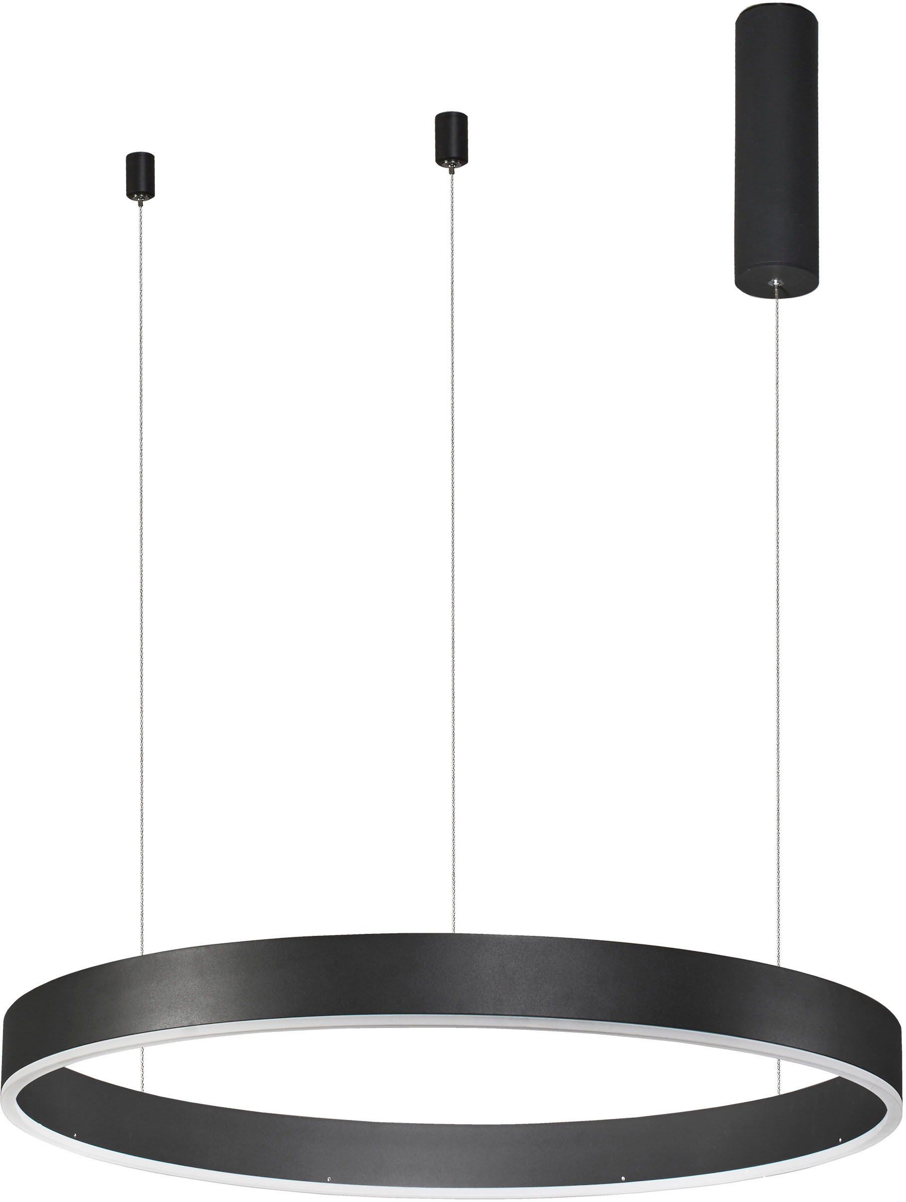 "NOVA LUCE LED-Hängeleuchte ""MOTIF"", schwarz, 1, Ø 60cm, 1 Stk., Leuchten, dimmbar, höhenverstellbar, Lichtfarbe verstellbar, Fernbedienung"