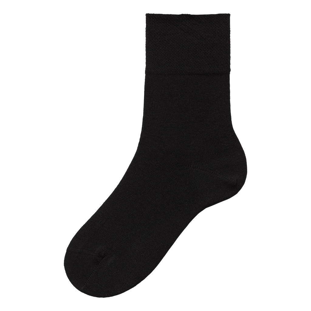 Herrenmode Herrenwäsche H.I.S Socken, (6 Paar), mit Komfortbund auch für Diabetiker geeignet schwarz
