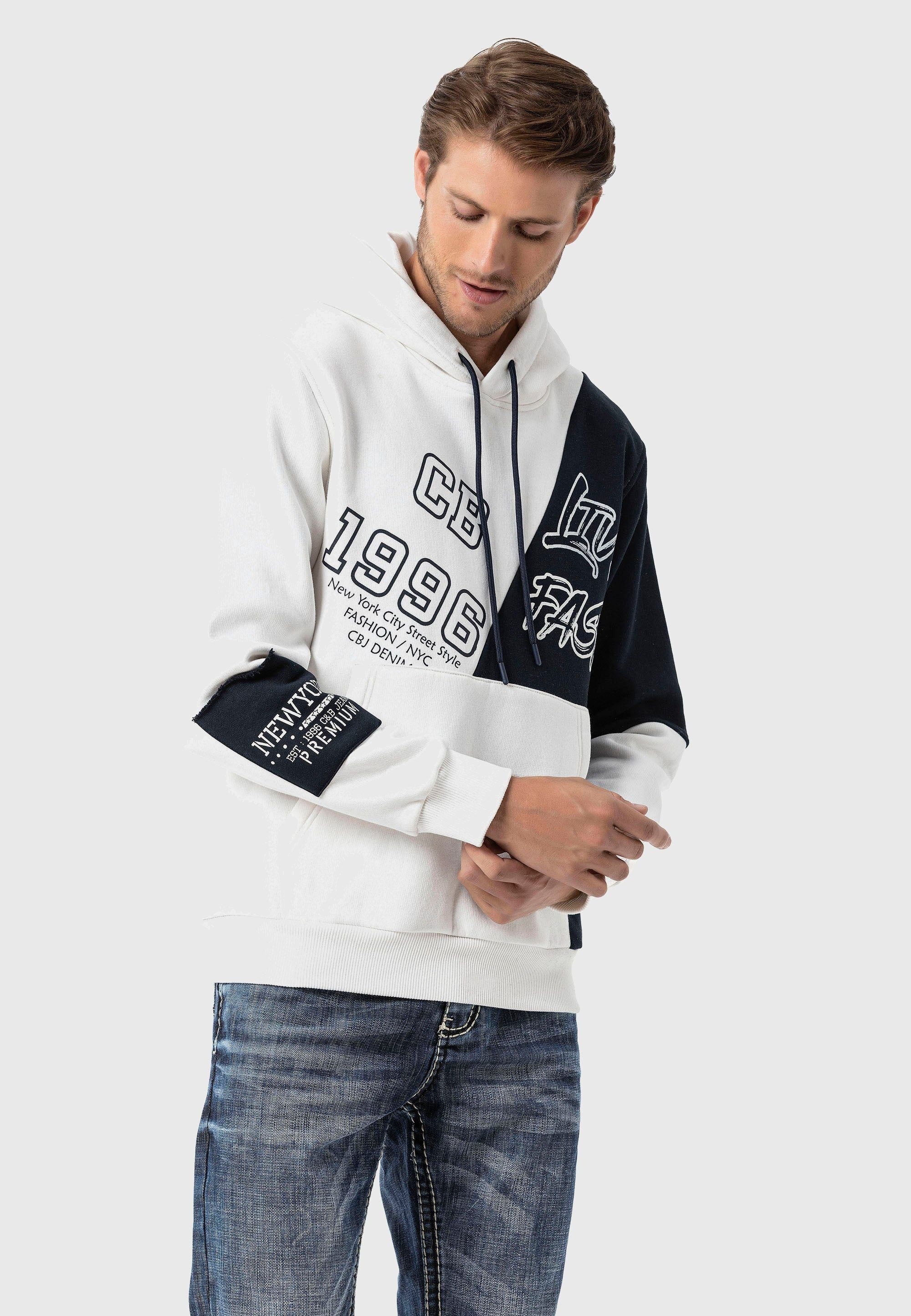 Cipo & Baxx Kapuzenpullover »Sweatshirts«, im Kontrastdesign