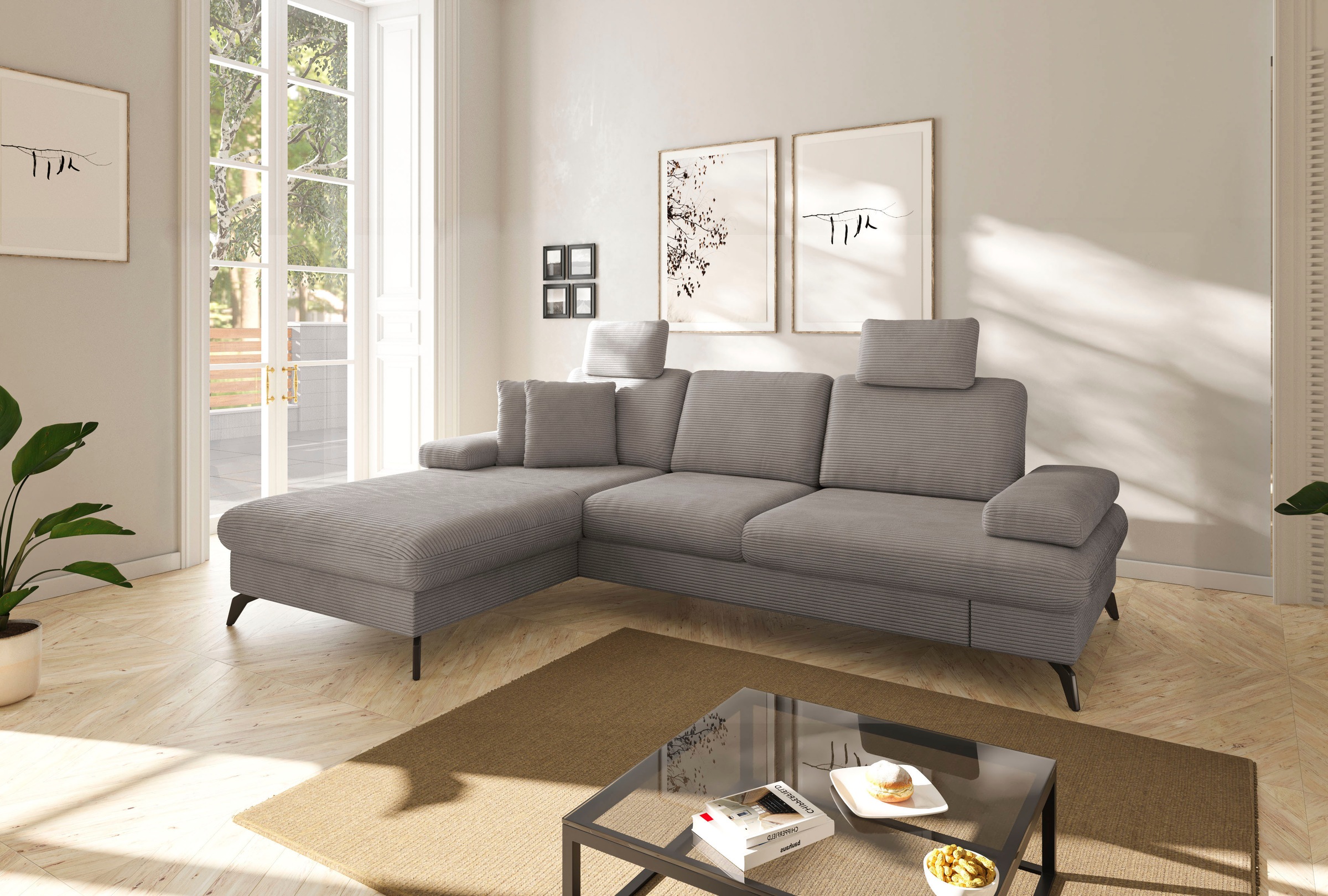 sit&more Ecksofa "Morris Jubi L-Form", inkl. Armteilfunktion und 1 Zierkiss günstig online kaufen