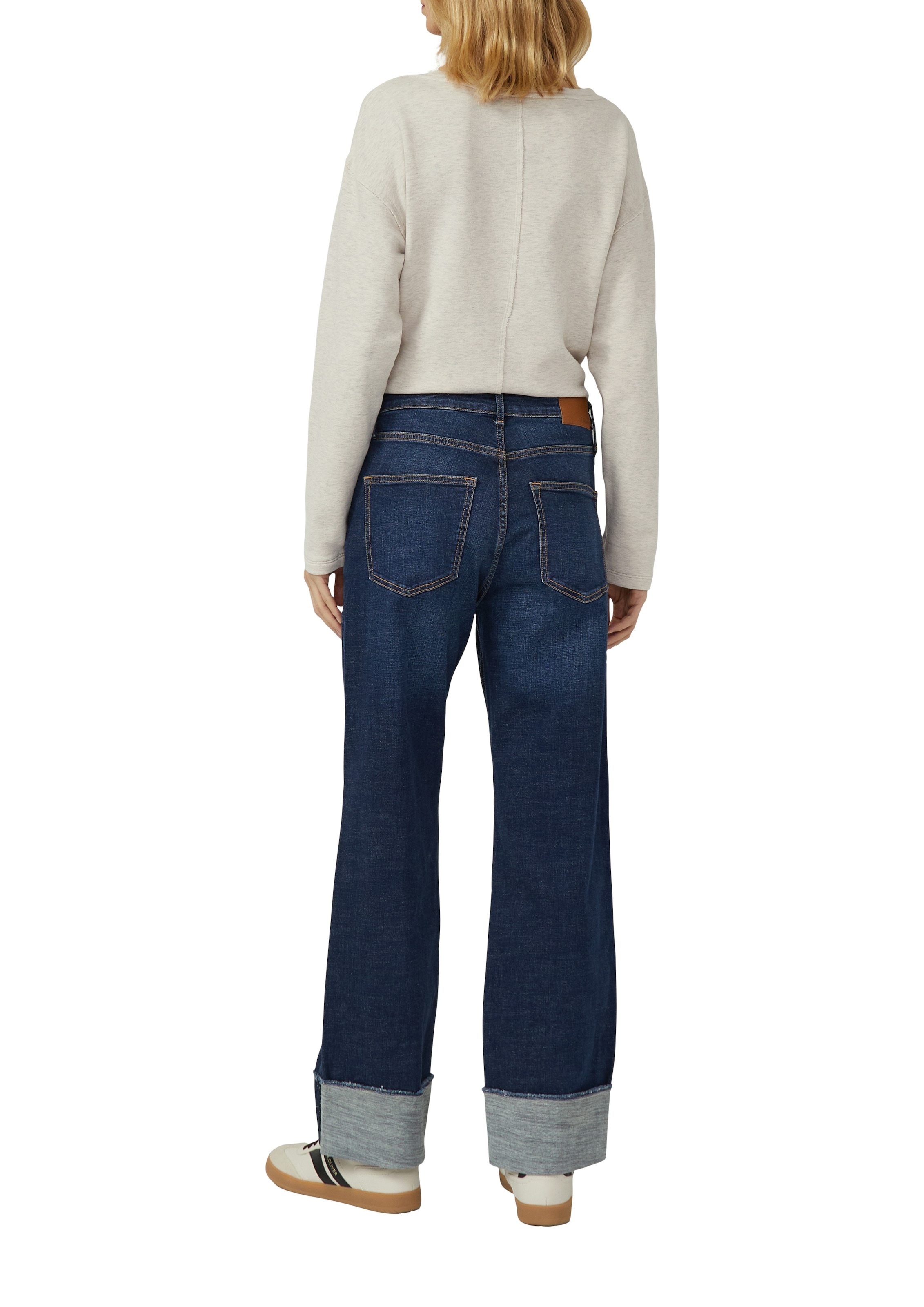 s.Oliver Boyfriend-Jeans »Beth Turn Up« mit authentischer Waschung, Relaxed Fit