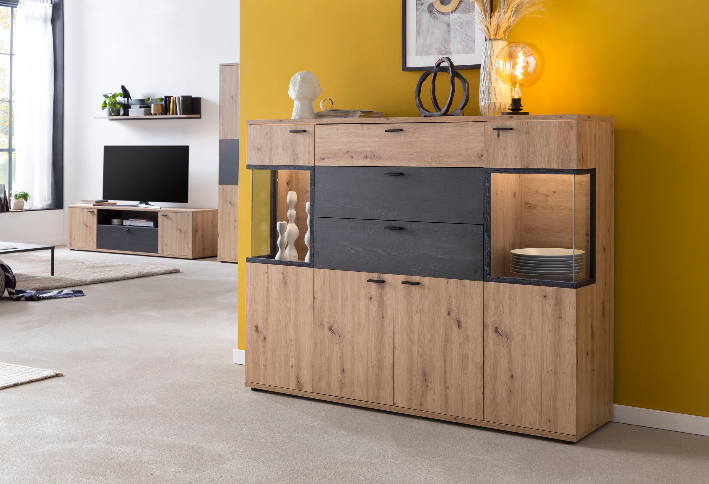 HELA Highboard »Atlanta«, Höhe 125 cm