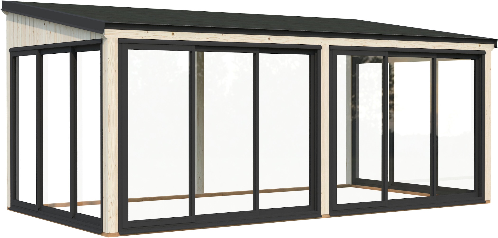 Palmako Holzpavillon »Lumi 16,2 m² Slide Plus« BxTxH: 592x302x273 cm