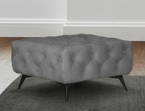 Home affaire Polsterhocker "Amaury" Chesterfield-Optik, Breite 80cm, Fußfar günstig online kaufen