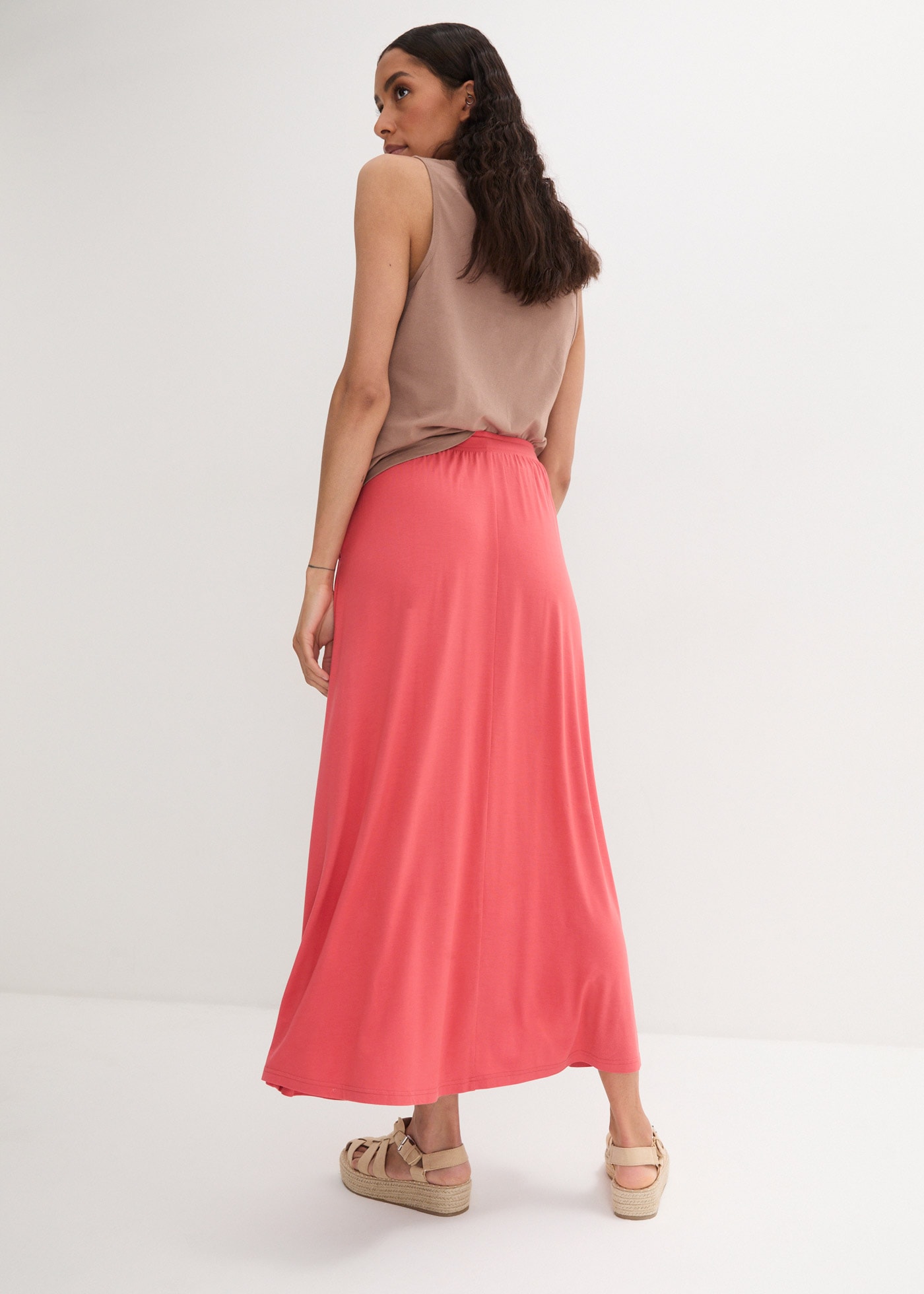 bonprix Jerseyrock »Jersey Rock aus Viskose-Mix« aus Viskosemischung, lockere Passform, unifarbene Optik