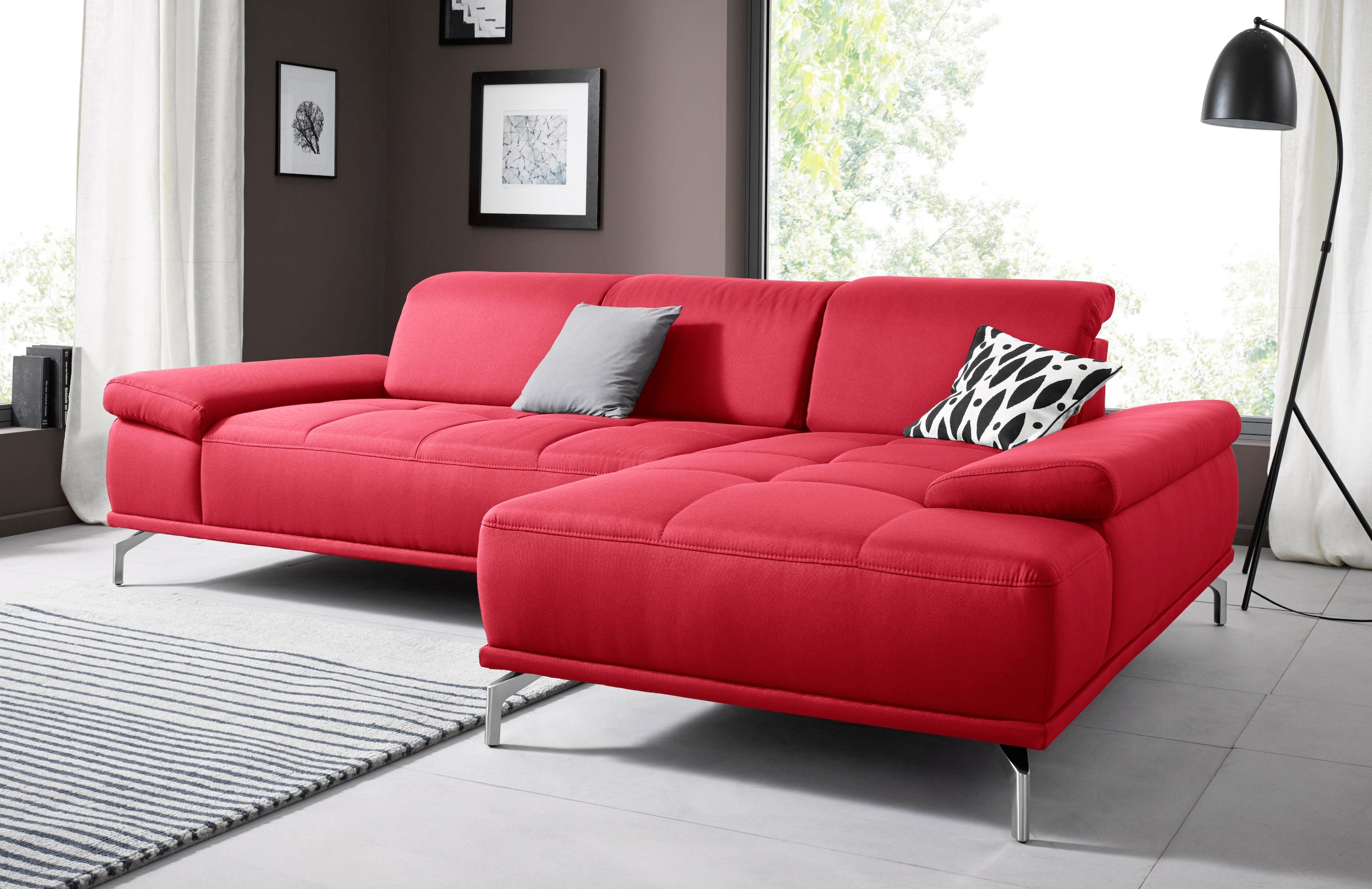 Places of Style Ecksofa "Caluna", Inkl.Sitztiefenverstellung, wahlweise mit günstig online kaufen