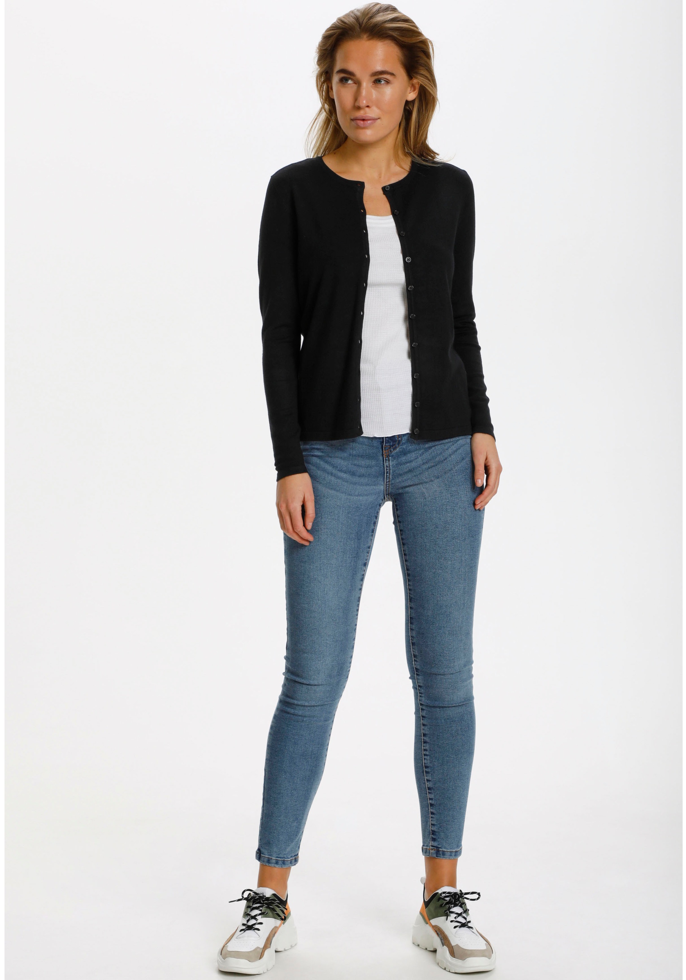 Thumbnail - Saint Tropez Strickjacke "A8661, MilaSZ R-Neck Cardigan"