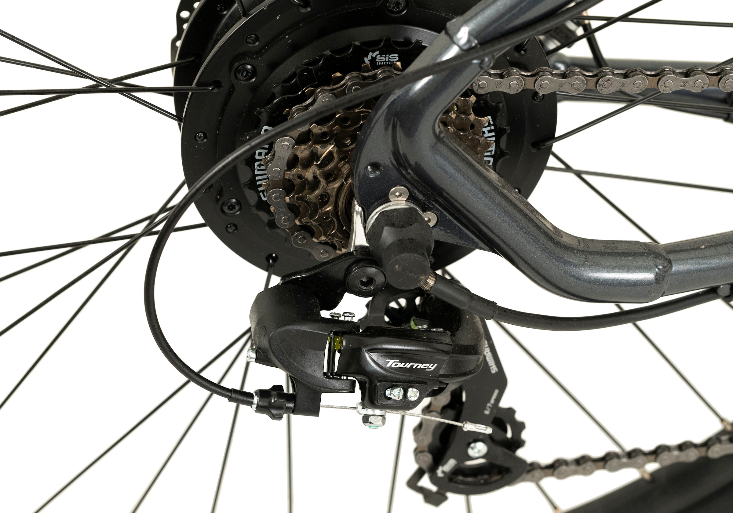 TOTEM E-Bike »EV-S«, 21 Gang, Shimano, Tourney, Heckmotor 250 W, Pedelec, Elektrofahrrad für Damen u. Herren, MTB