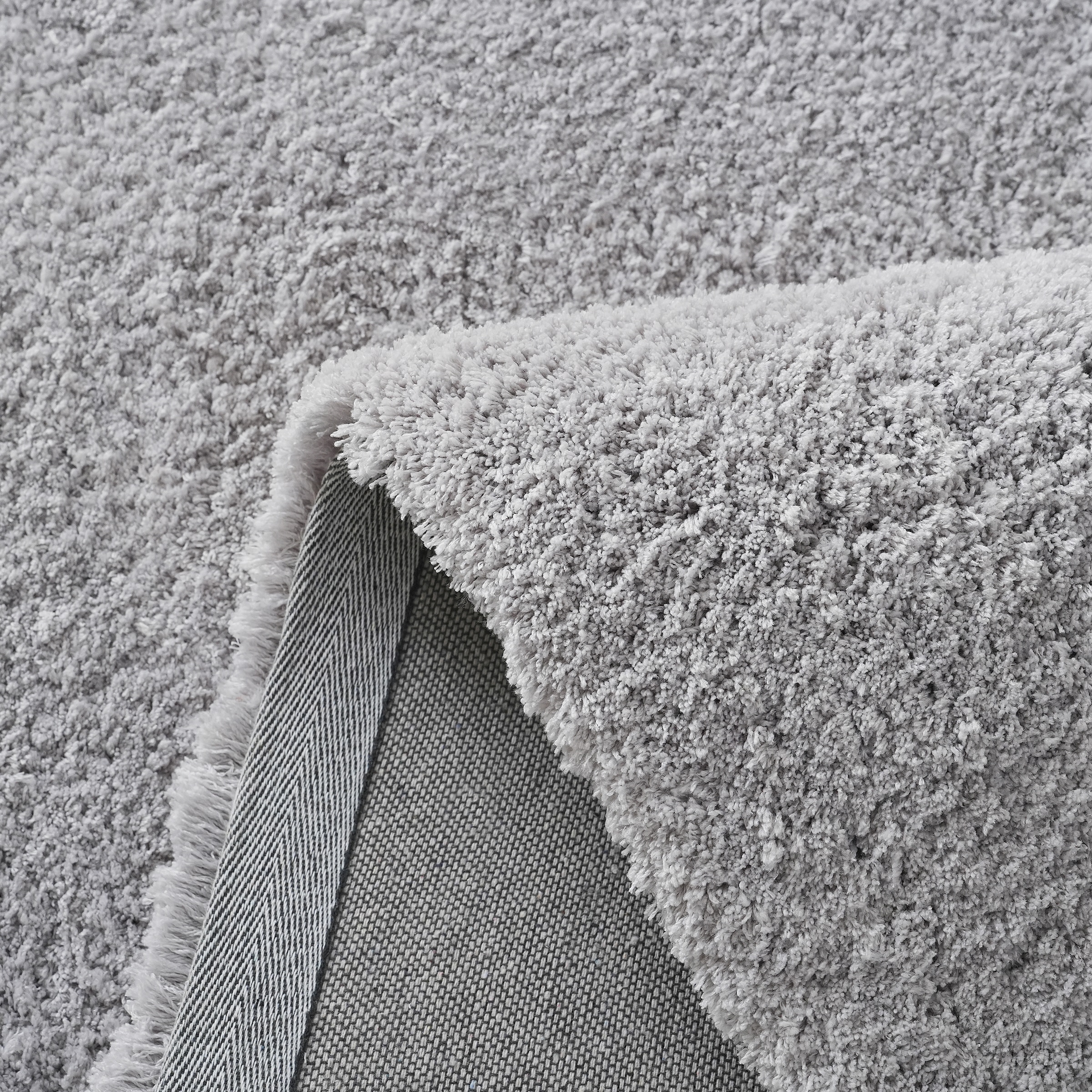 my home Hochflor-Bettumrandung »Microfaser Teppich Magong, besonders weich, sehr feiner Flor«, (3 tlg.), uni, einfarbiger Bettvorleger, Läufer-Set, Schlafzimmer, Kinderzimmer