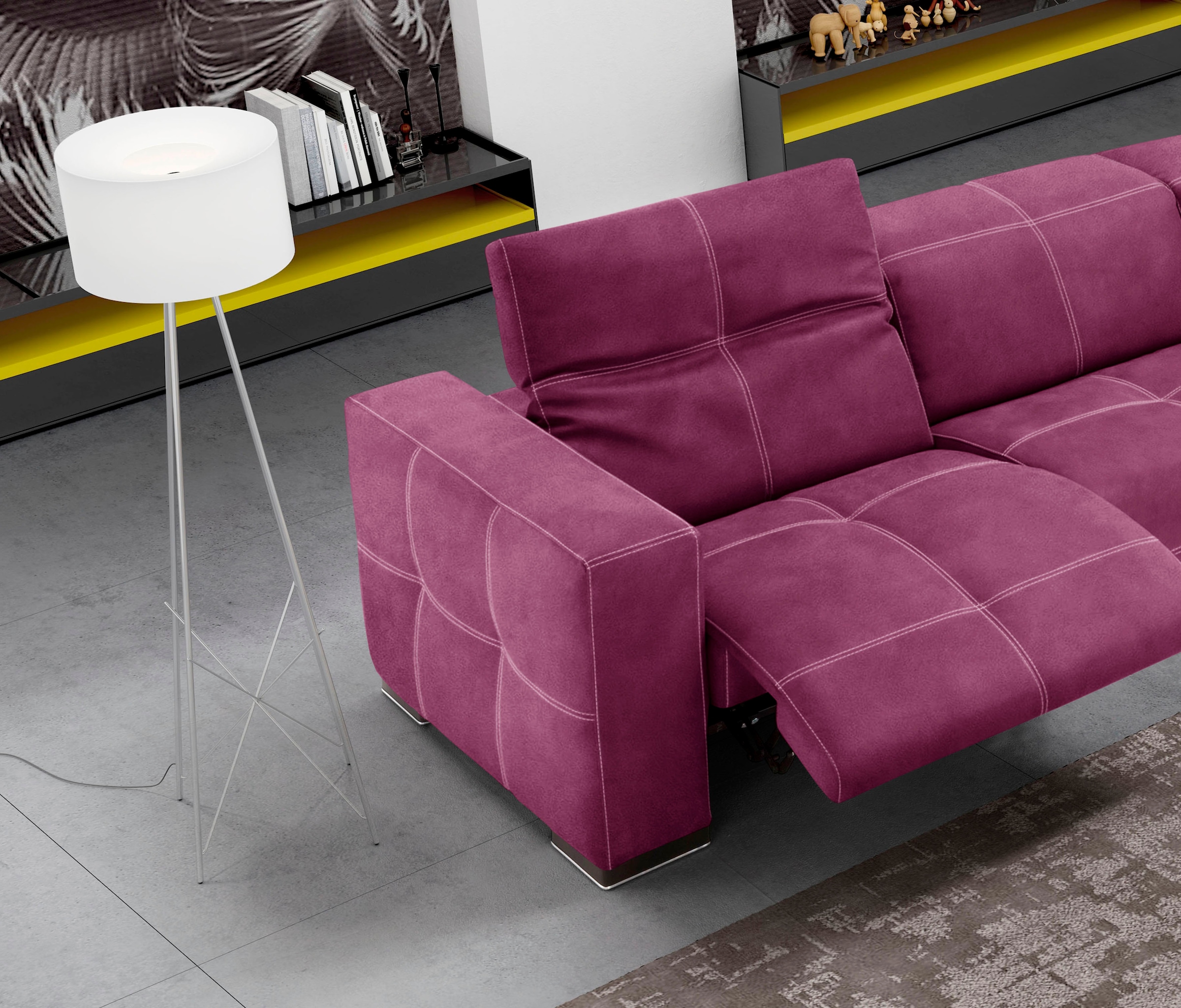 Egoitaliano Ecksofa »Sauvanne«, wahlweise mit elektrischer Relaxfunktion, Kopfteilverstellung