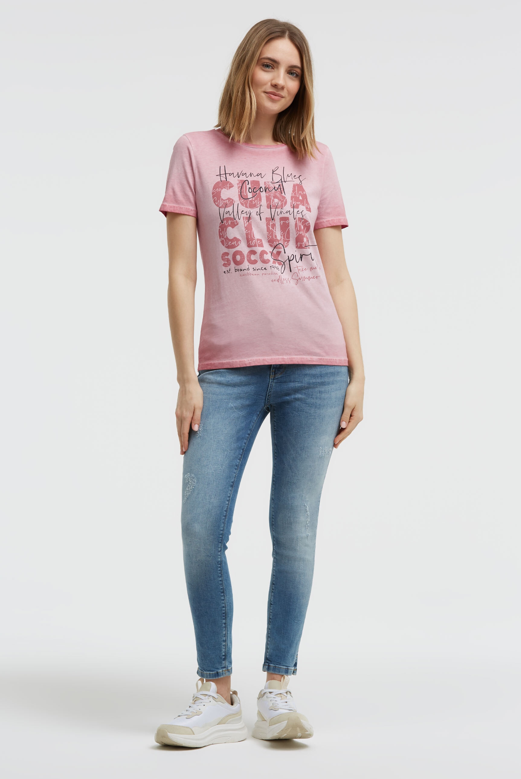 SOCCX Rundhalsshirt mit Necktape