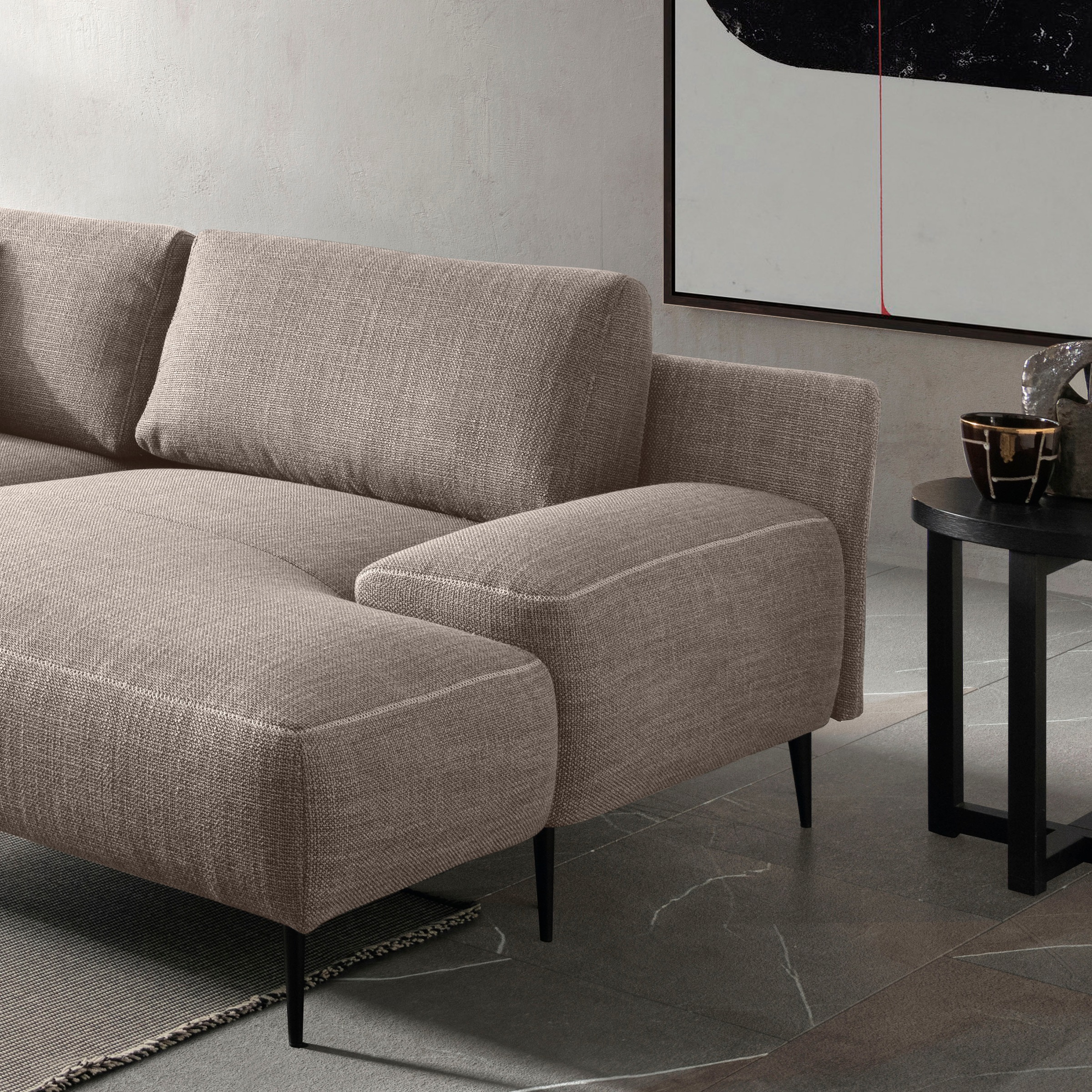 designwerk Ecksofa »Forma, zeitloses Designsofa mit aktuellem Fuß, L-Form«, in hochwertiger Verarbeitung und tollem Sitzkomfort
