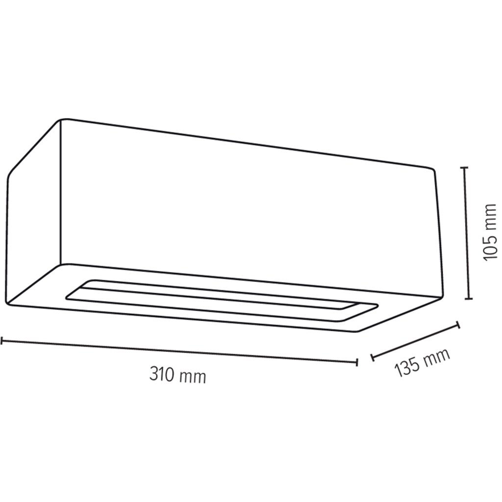 SPOT Light Wandleuchte »BLOCK«, 1 flammig-flammig