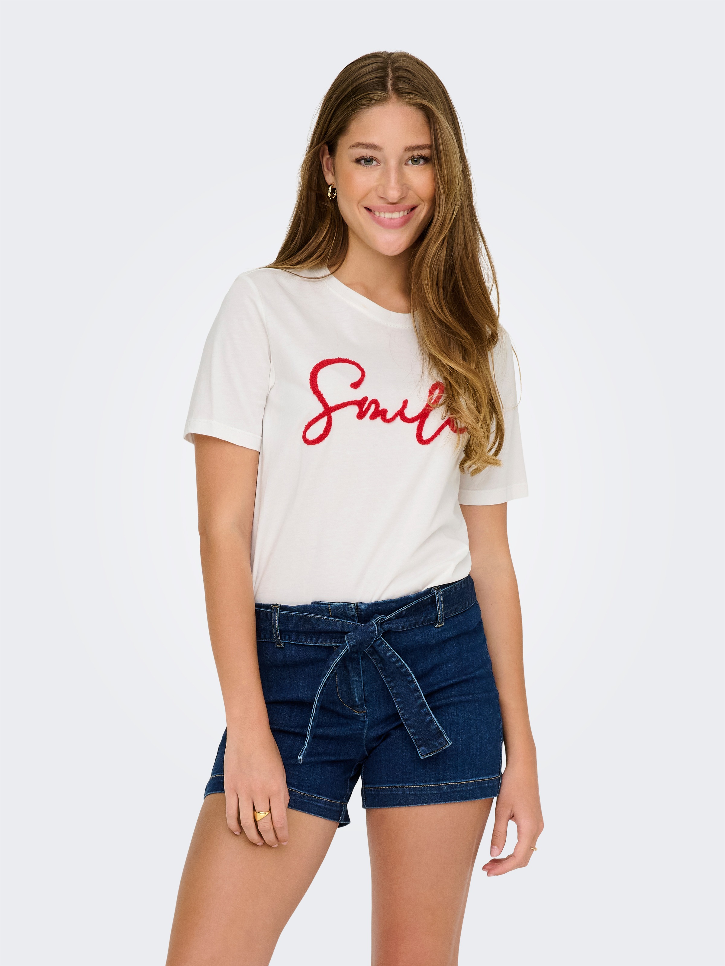 ONLY T-Shirt "ONLKIKO LIFE S/S O-NECK TERRY TOP CS JRS" günstig online kaufen