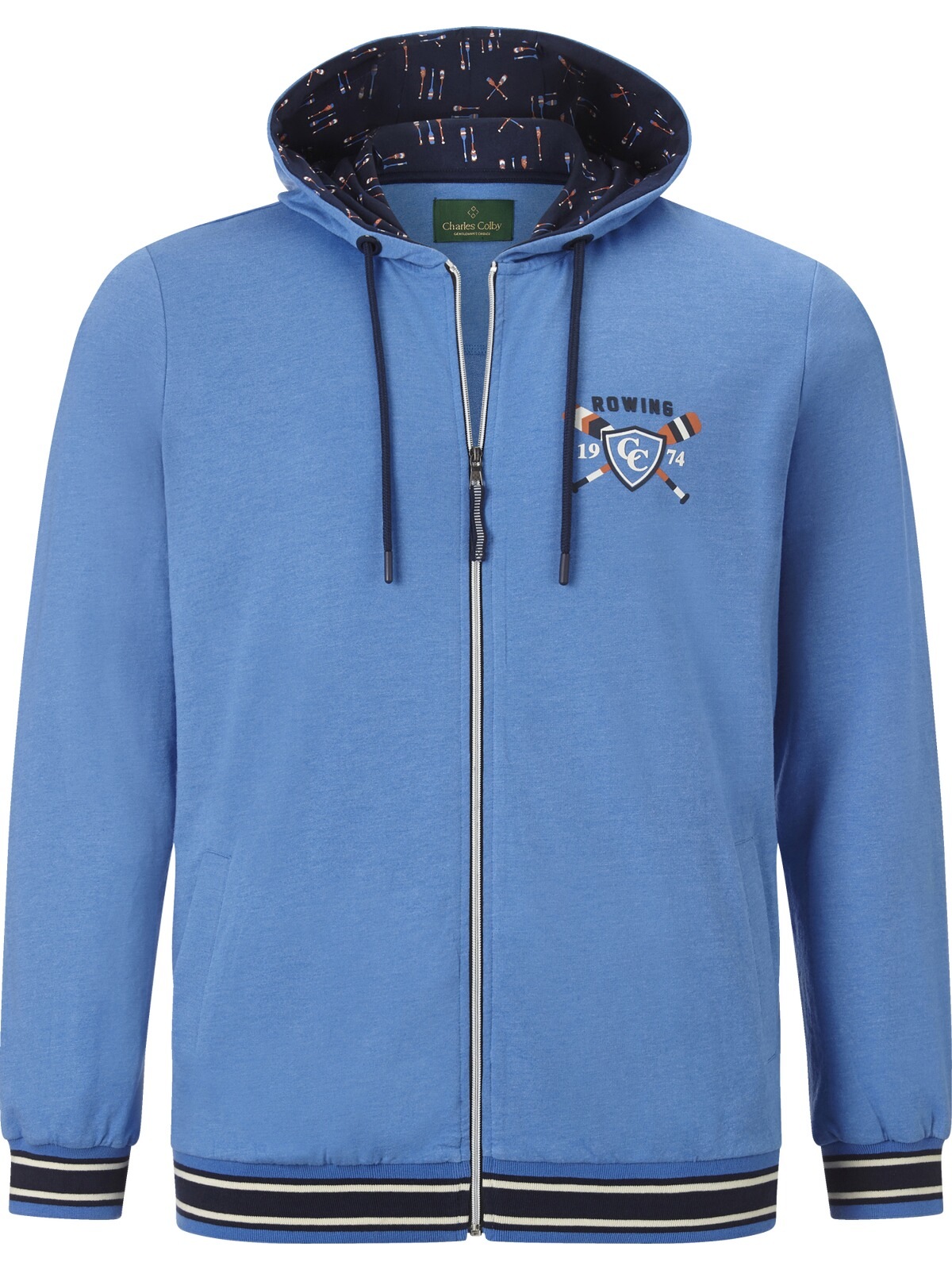 Charles Colby Kapuzensweatjacke »Sweatjacke DUKE EDMUND«, mit kontrastfarbener Kapuze