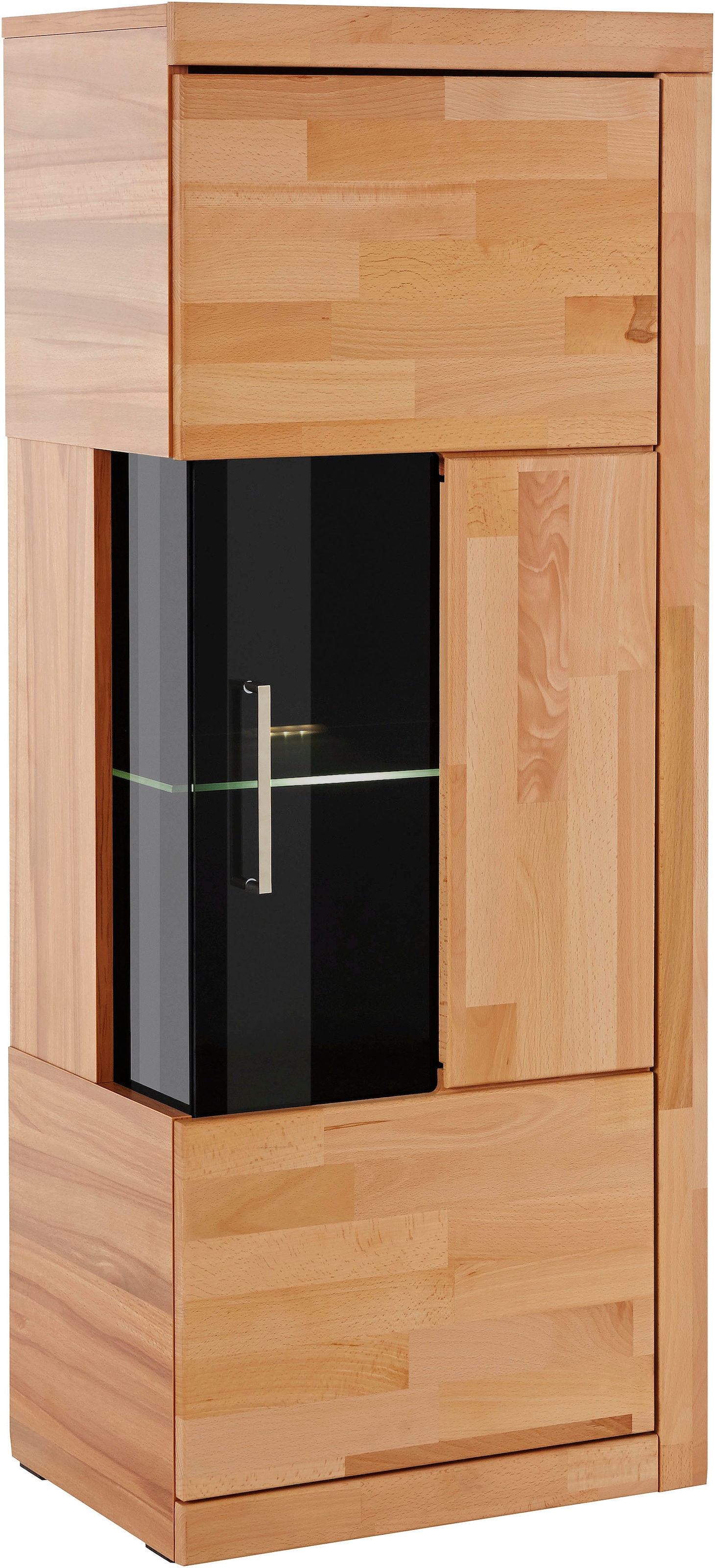 Home affaire Vitrine "Ribe,125cm hoch,4 Fächer,1Glasboden variabel einsetzb günstig online kaufen