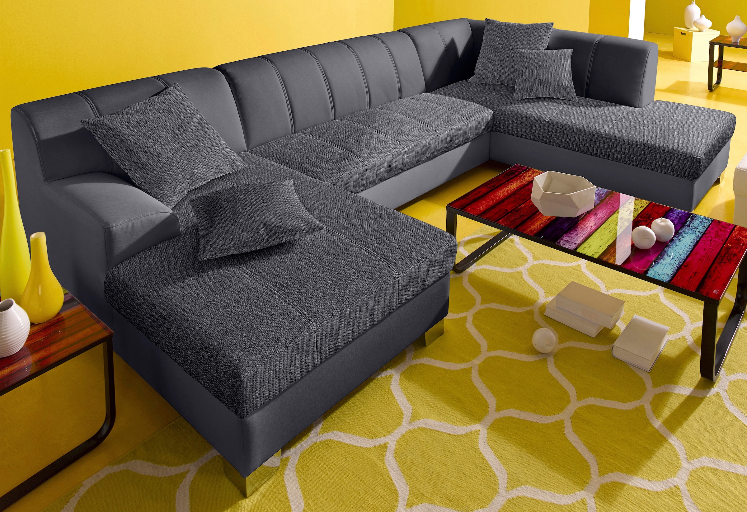 DOMO collection Wohnlandschaft "Turah moderne Steppung, incl. Zierkissen, a günstig online kaufen