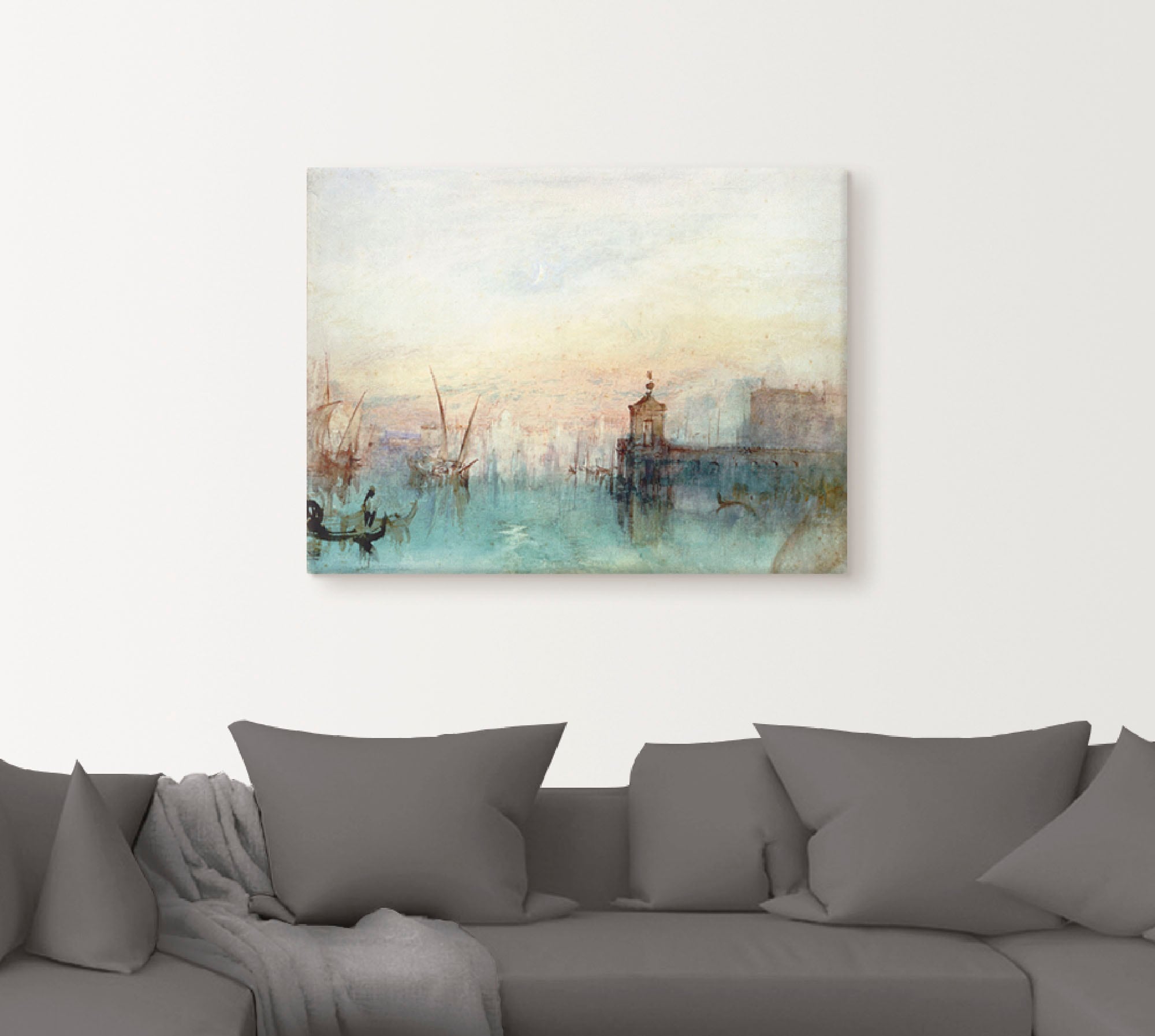 Artland Wandbild »Venedig mit erster Mondsichel.«, Gewässer, (1 St.), als Leinwandbild, Poster, Wandaufkleber in verschied. Größen
