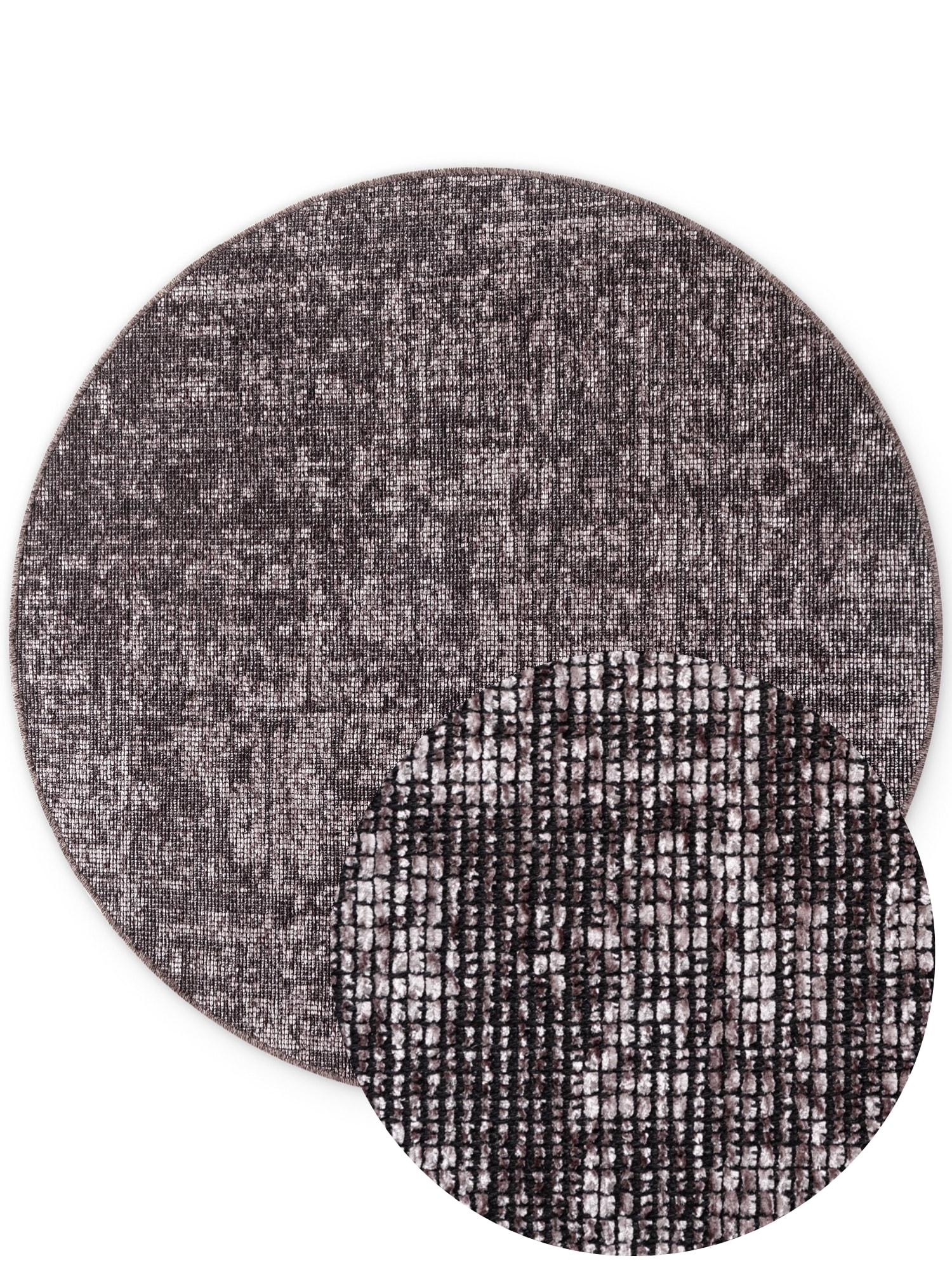 ELLE DECORATION Teppich »Prisma« rund 5 mm Höhe Glanz-Effekt, Karo Design, Kachel-Optik, Wohnzimmer, Schlafzimmer,Flur