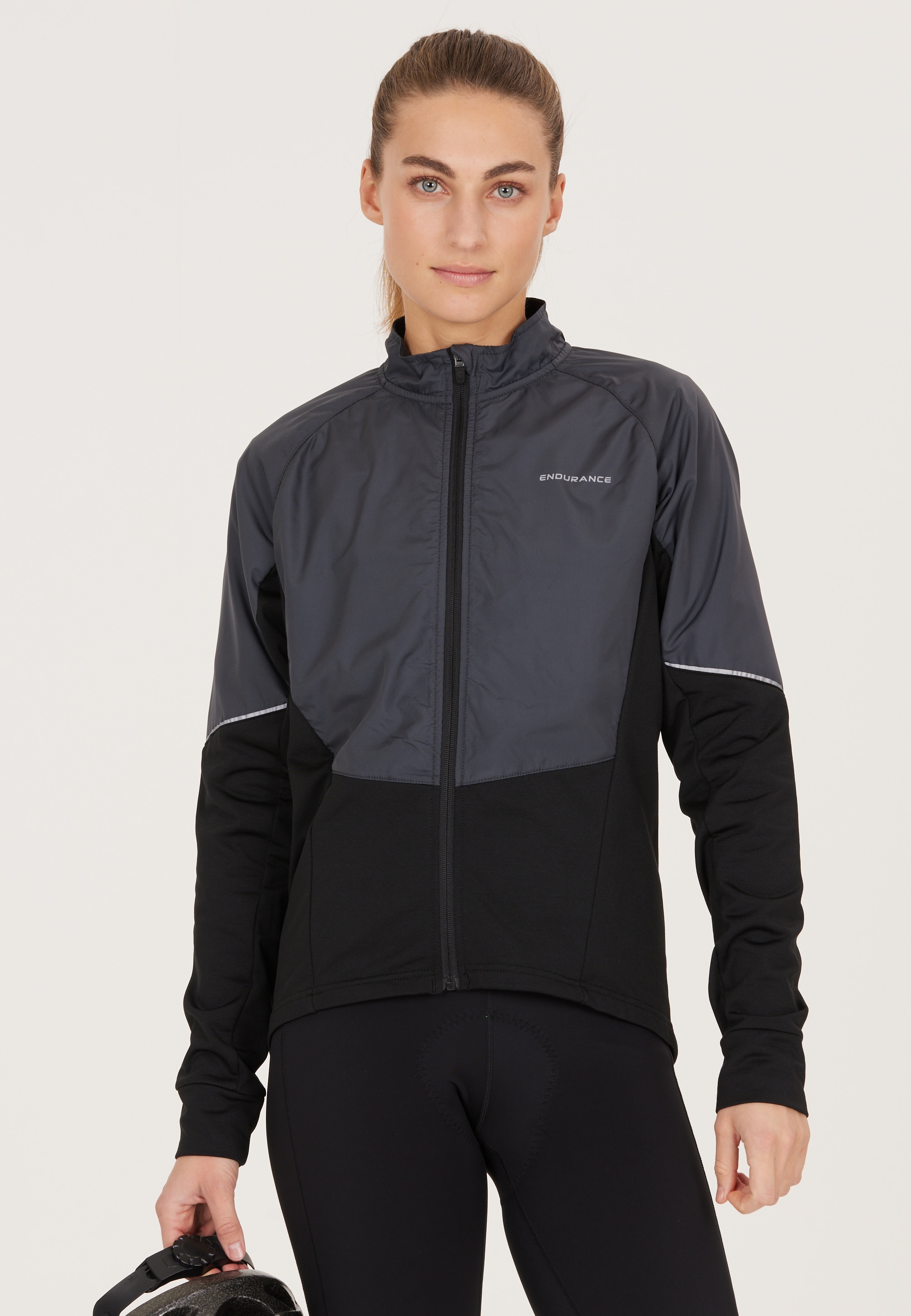 ENDURANCE Softshelljacke "JIGSAW W Bike Jacket", mit wind- und wasserdichten Shell-Einsätzen