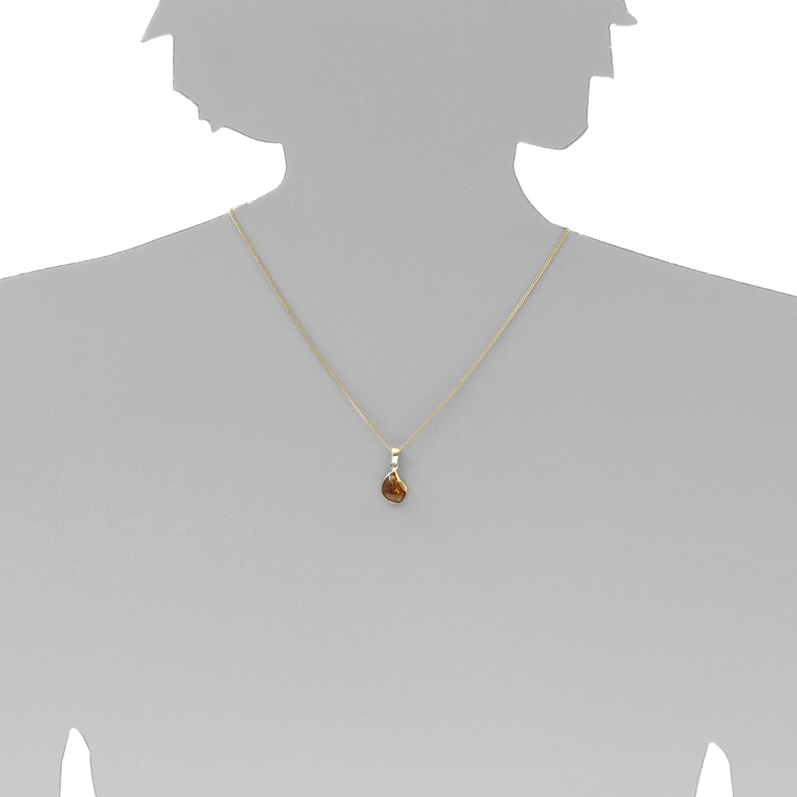OSTSEE-SCHMUCK Kettenanhänger »- Jula 23 mm - Gold 333/000 - Bernstein«