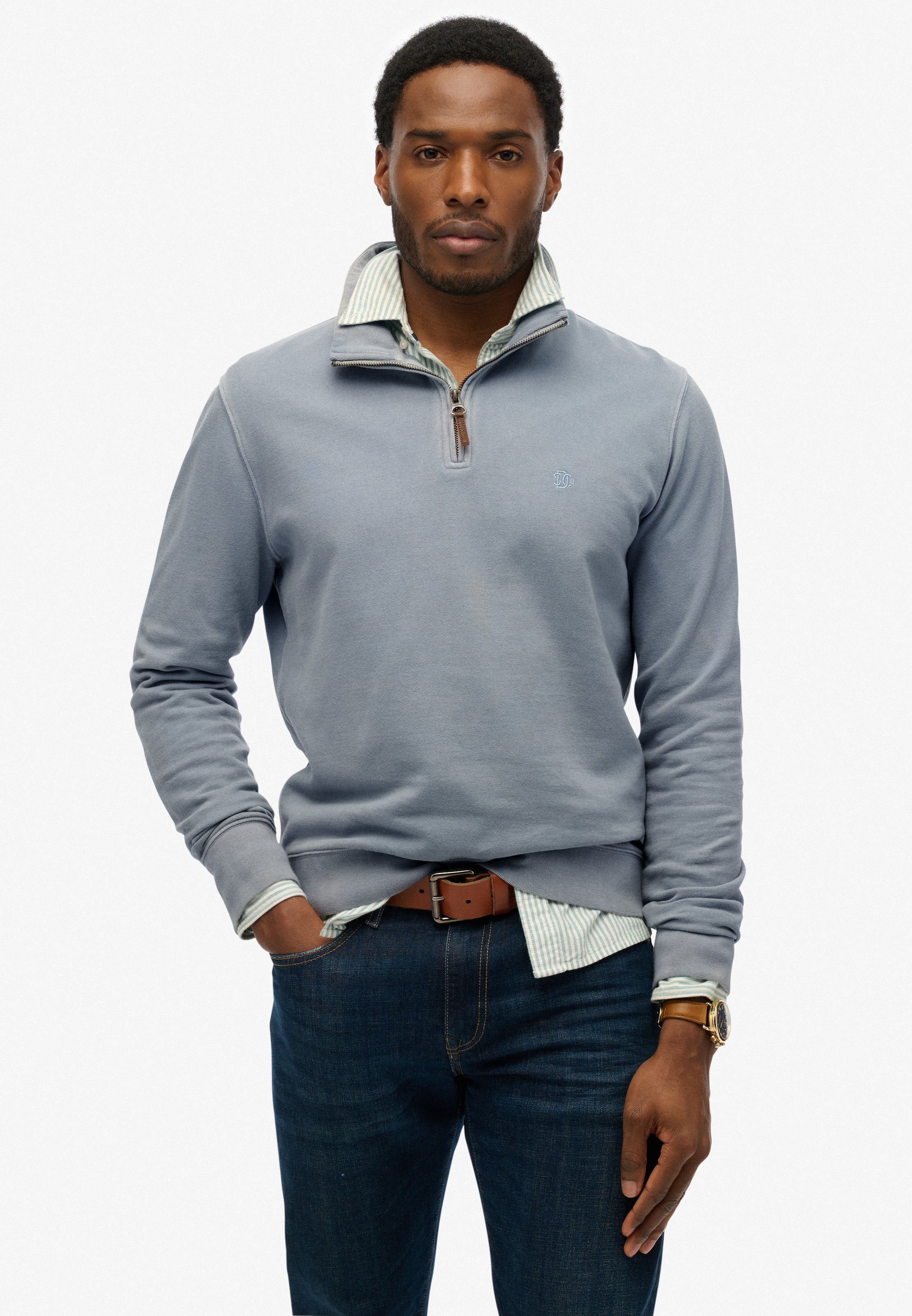 Superdry Sweatshirt "CLASSIC ESSENTIAL HENLEY" günstig online kaufen