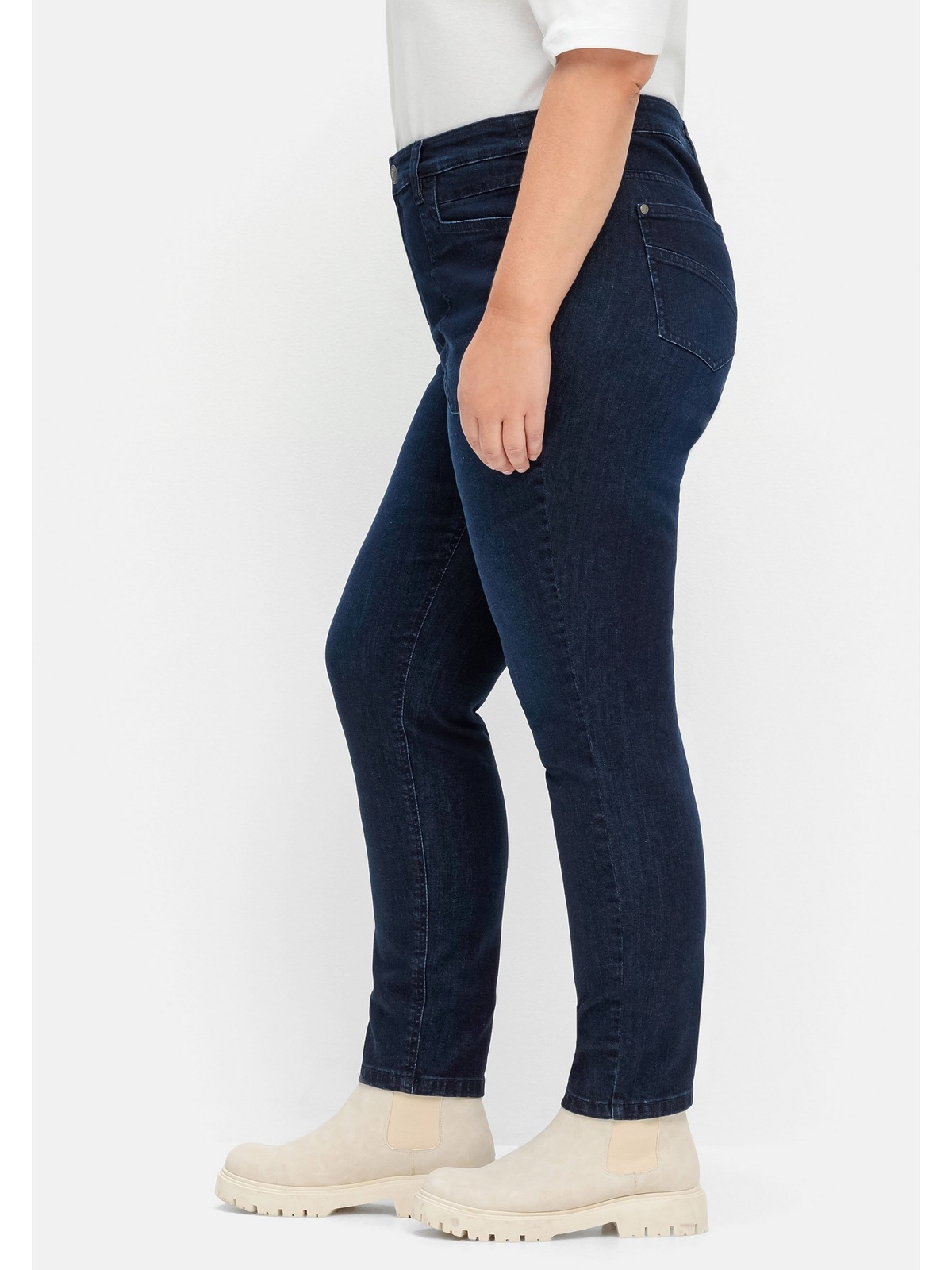 Sheego Stretch-Jeans »Große Größen«, mit aufgesetzten Taschen