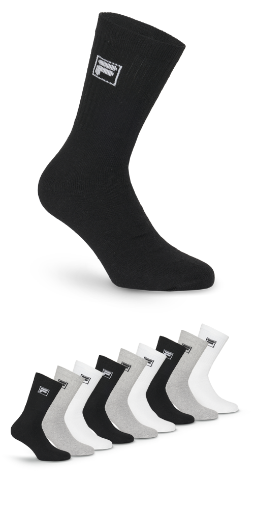 Fila Sportsocken, (9er Pack), mit langem Rippenbündchen günstig online kaufen