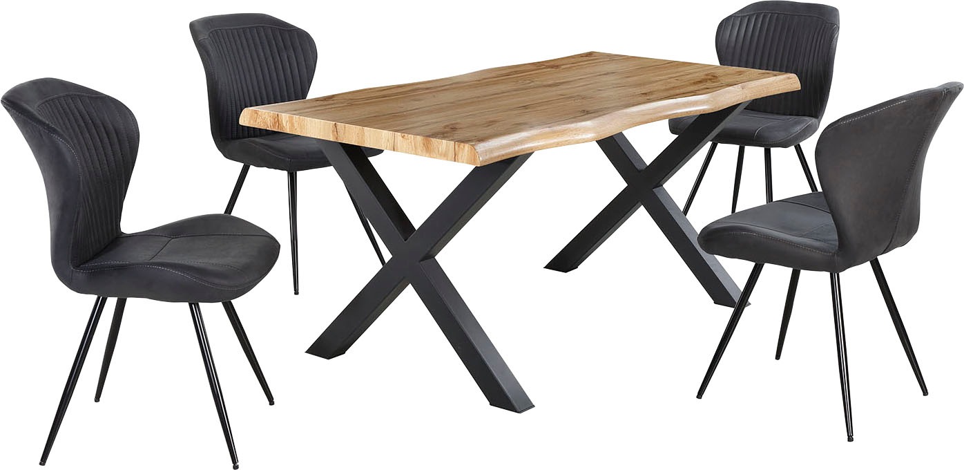 Jockenhöfer Gruppe Marlon Dining Table Wild Oak Black 160x90x76cm 2