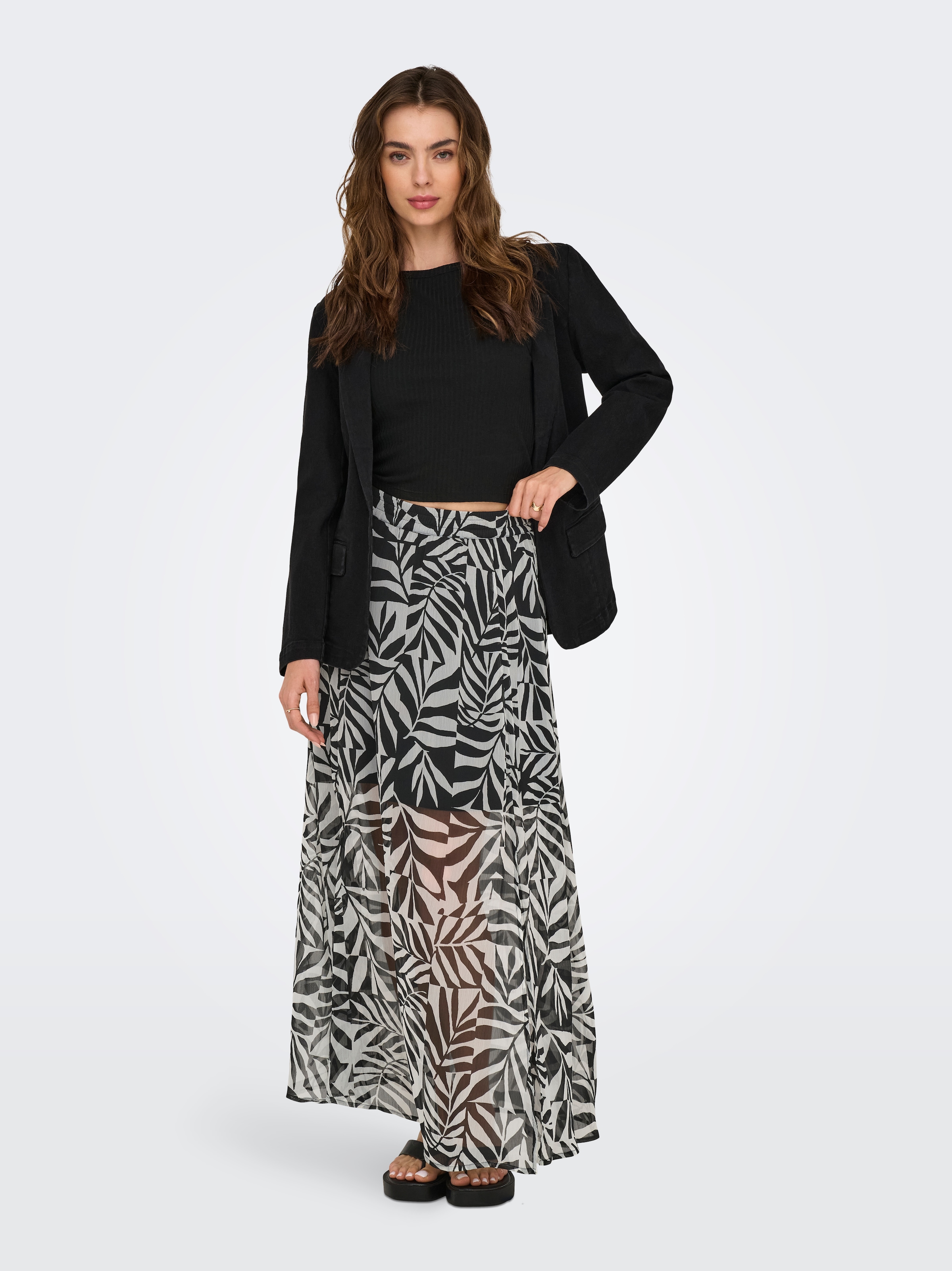 ONLY Faltenrock »ONLASTA LIFE SLIT ANKEL SKIRT PTM«