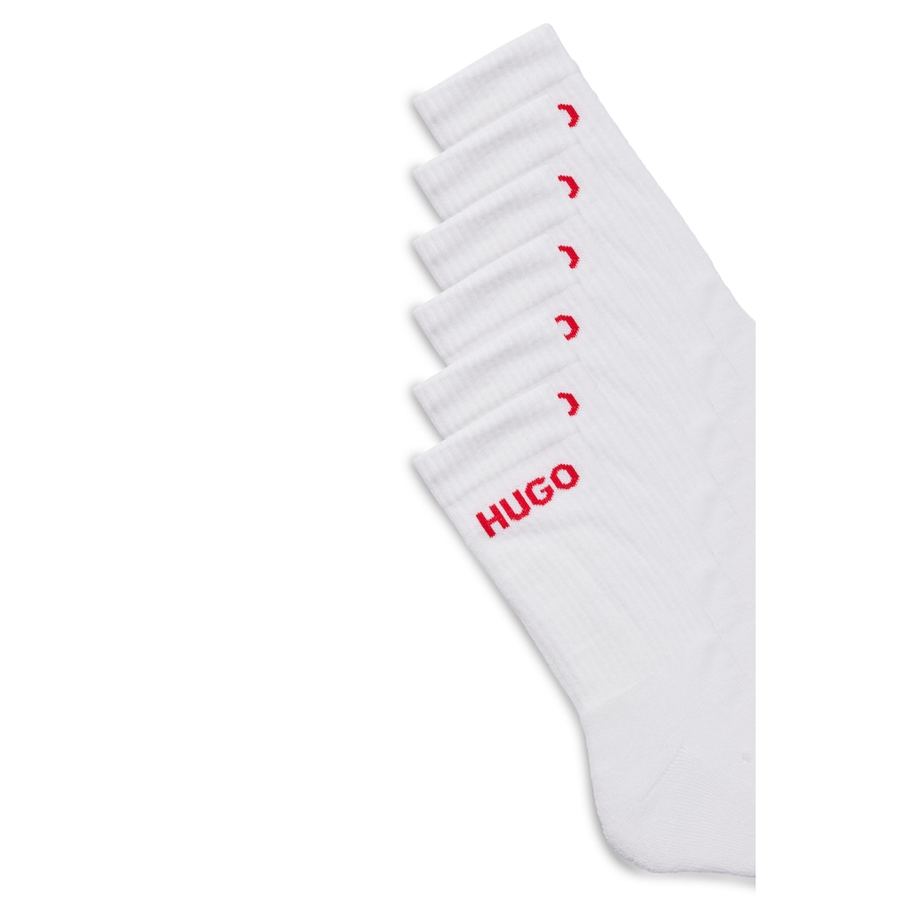 HUGO Underwear Socken »6P QS RIB LOGO CC«, (Packung, 6er Pack)
