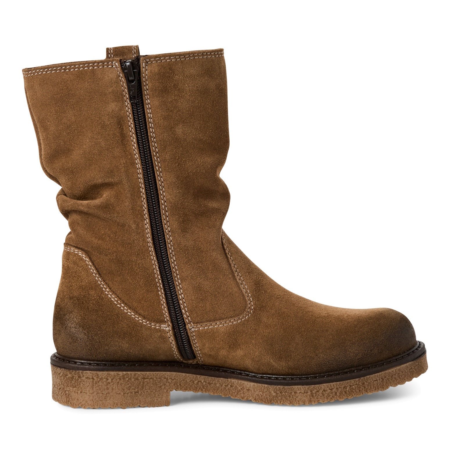 Tamaris Damen Veloursleder Stiefelette Braun Größe 37 2