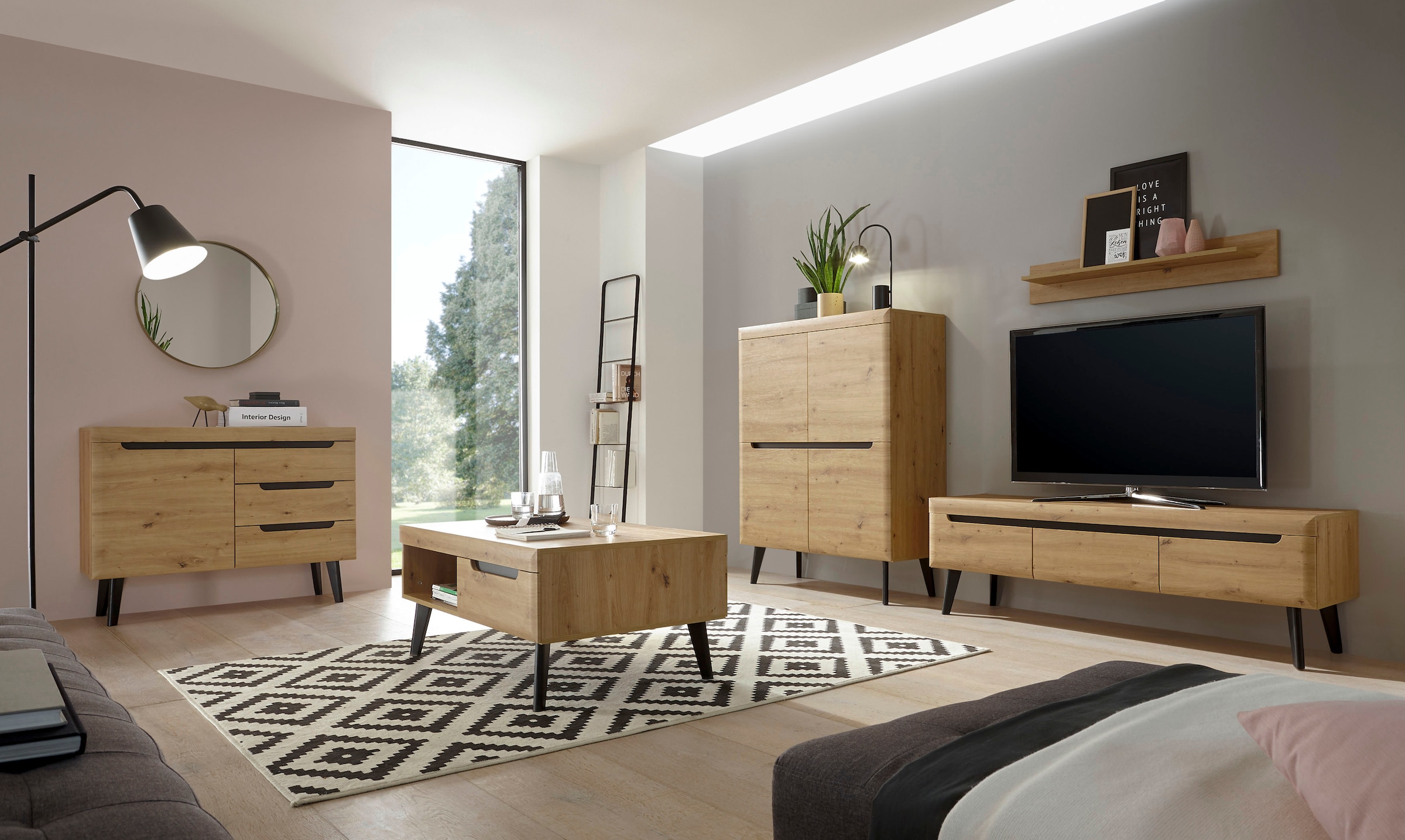 Home affaire Wohnwand »Torge, Anbauwand, Schrankwand, Mediawand, Wohnzimmer-Set« 3 Stk. tlg.
