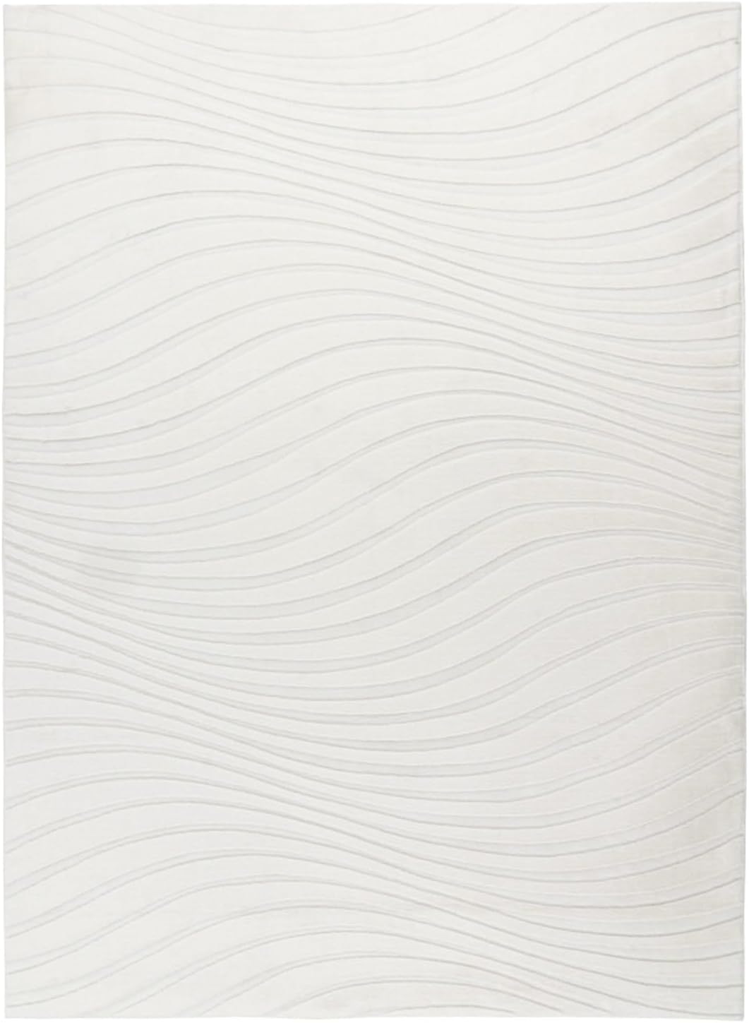 Carpet City Teppich »WAVES 503« rechteckig 12 mm Höhe Kurzflor, Hochtief-Muster/ 3D-Effekt, Uni, Wohnzimmer, Schlafzimmer