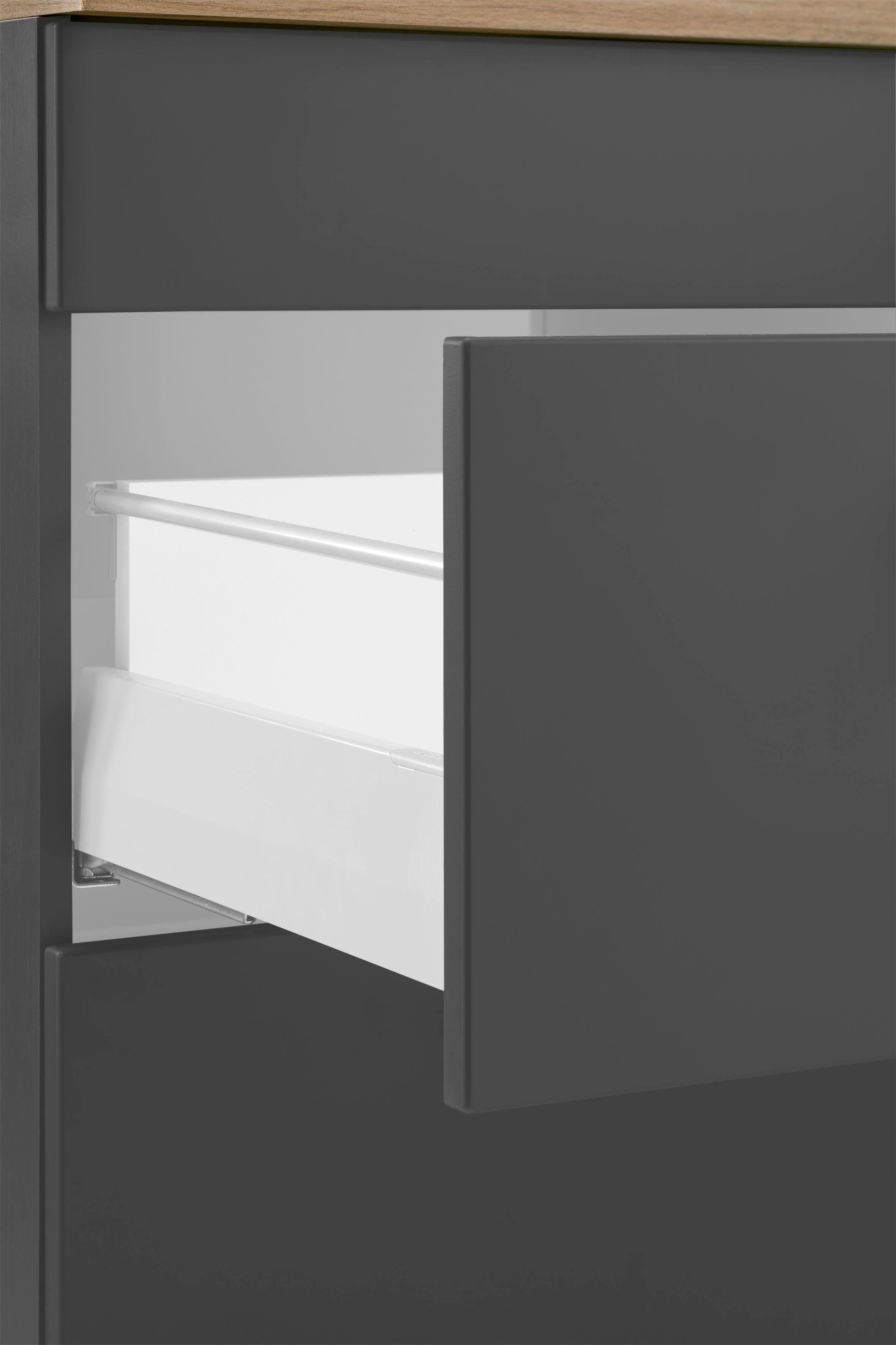 KOCHSTATION Küchenzeile »KS-Kehl«, mit E-Geräten, Breite 330 cm, inkl. Kühlschrank und Geschirrspüler