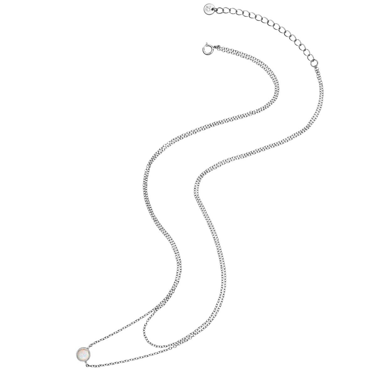 Glanzstücke München Kette mit Anhänger »GSM1194« Kette mit Anhänger Sterling Silber Opal (synth.)