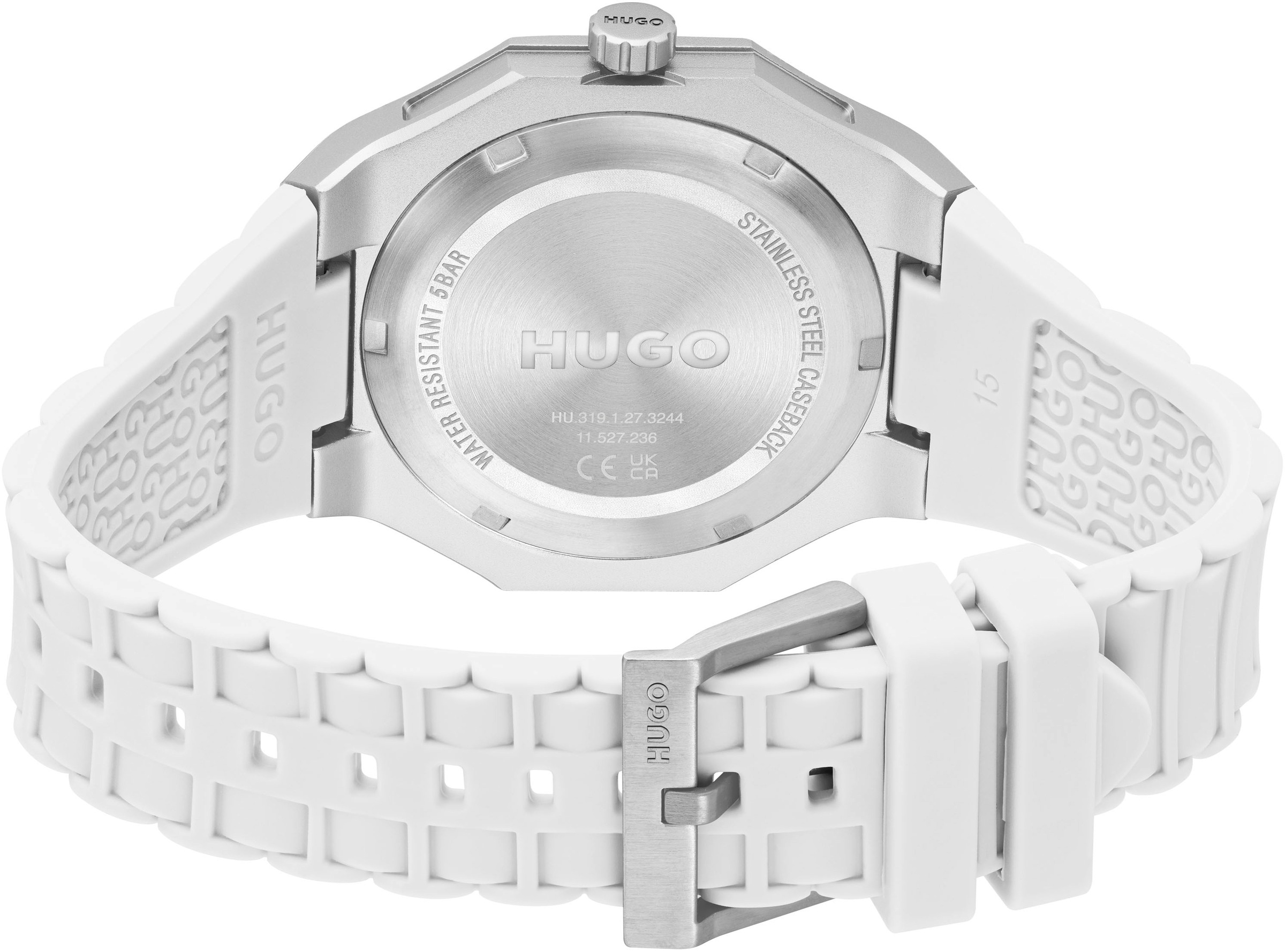 HUGO Quarzuhr »#GRAIL LIGHT«, Armbanduhr, Herrenuhr, Silikonarmband, analog