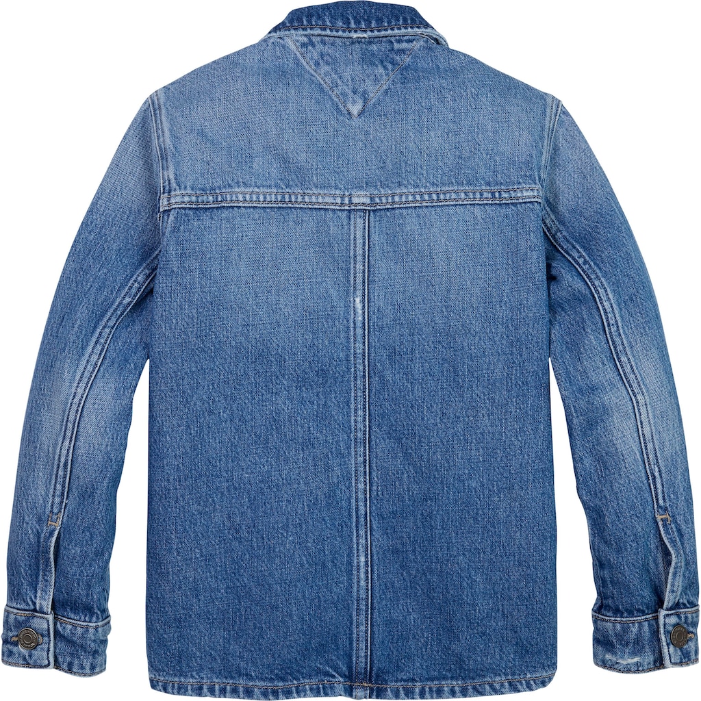 Tommy Hilfiger Jeansjacke »U DENIM SHACKET DESTR.«, mit Abriebeffekten