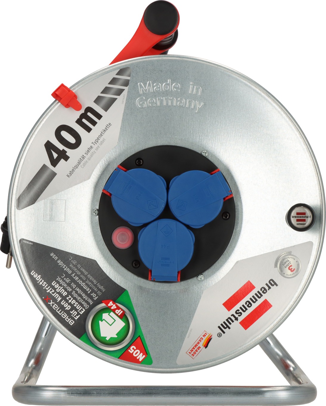 BRENNENSTUHL Kabeltrommel "Garant S", 40m, orange, Steckdosenleisten