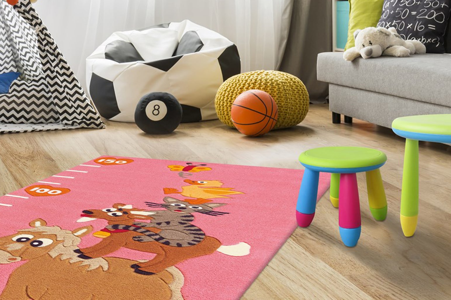 Arte Espina Kinderteppich "Joy 4168" rechteckig 22 mm Höhe Sehr strapazierfähig, Fußbodenheizungsgeeignet