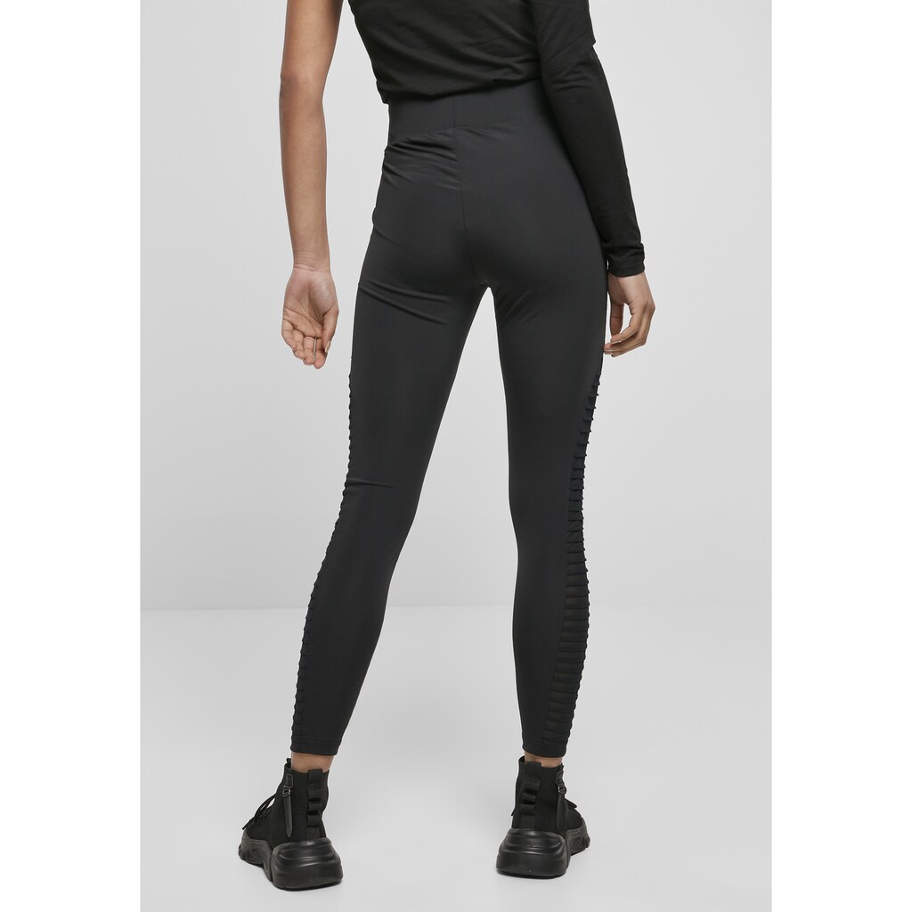 URBAN CLASSICS Leggings »Urban Classics Damen Ladies Highwaist Biker Tech Mesh Leggings«, (1 tlg.)