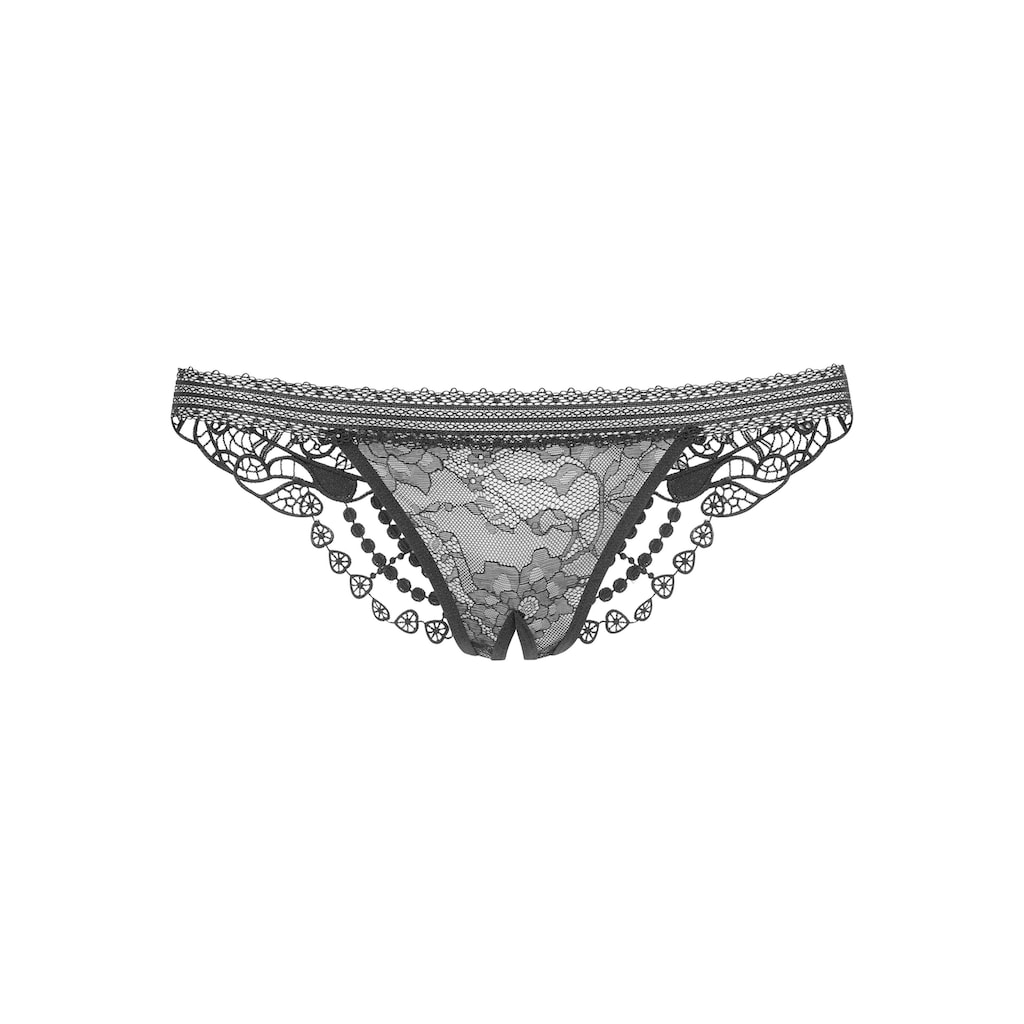 petite fleur gold String-Ouvert, Dessous mit edler Guipure Stickerei