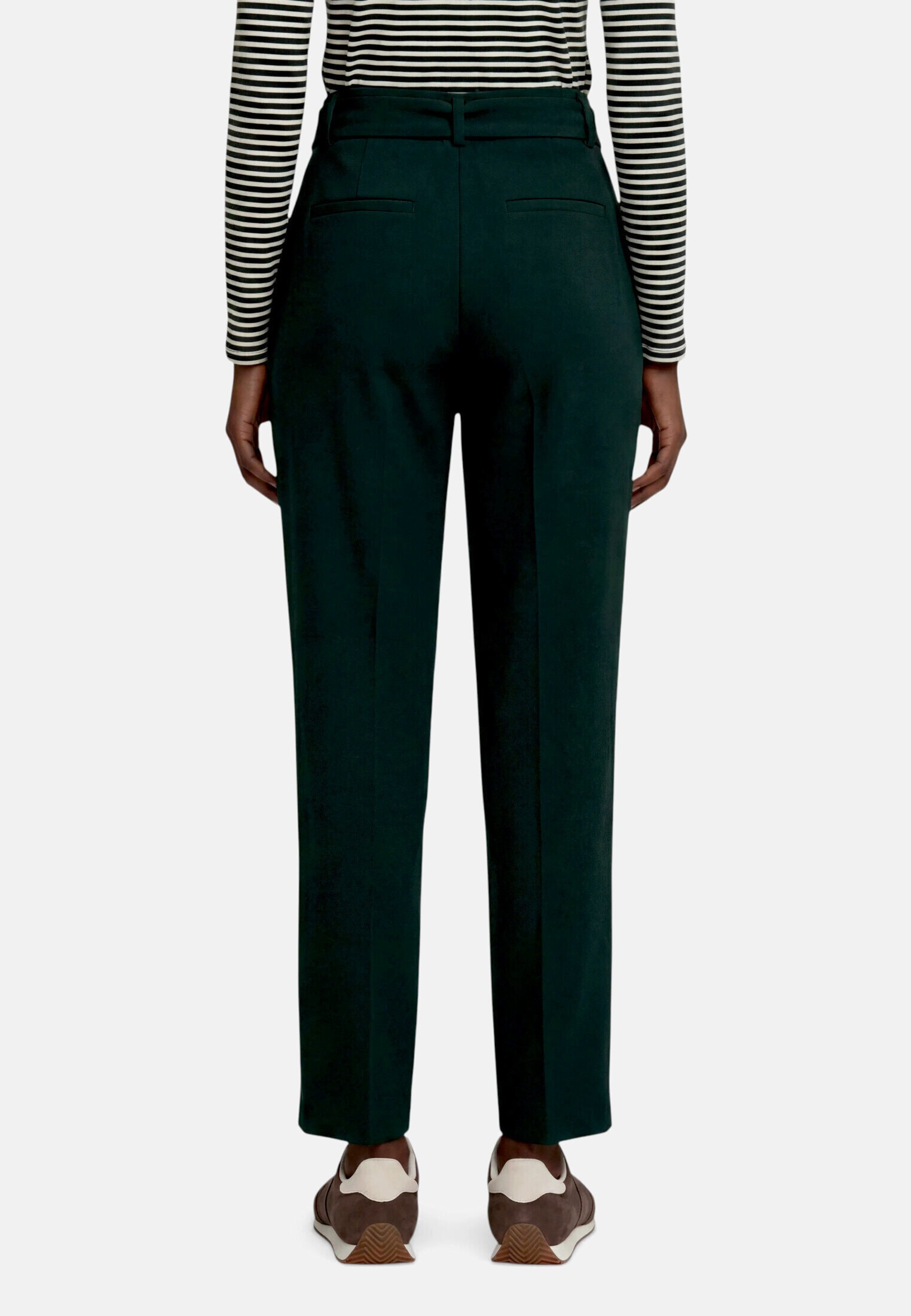 Zero Stoffhose »Damen Fit-Hose mit Bindegürtel«  Bindegürtel