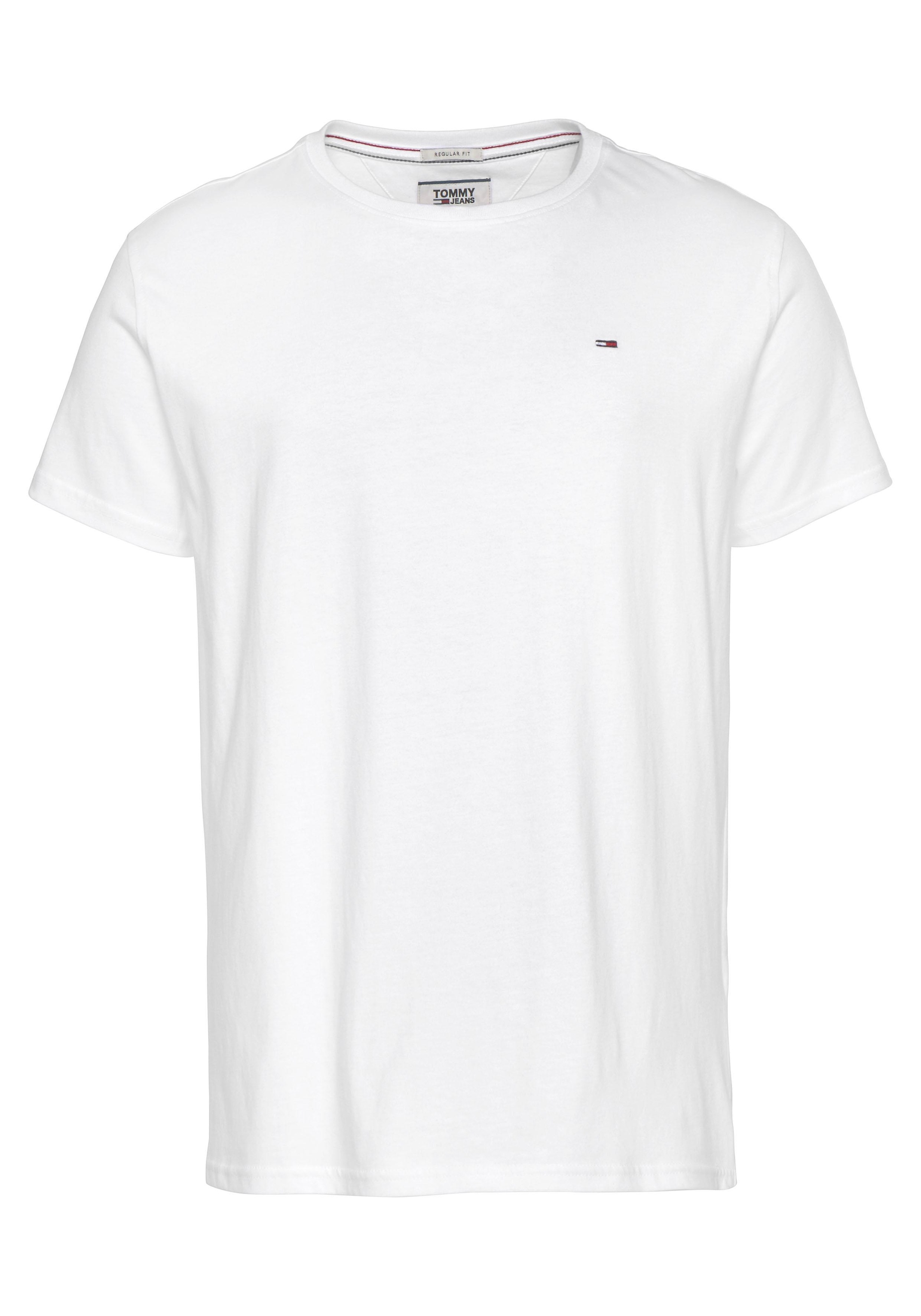 Tommy Jeans T-Shirt »TJM ESSENTIAL SOLID TEE«, mit Rundhalsausschnitt und dezenter Logo-Flag
