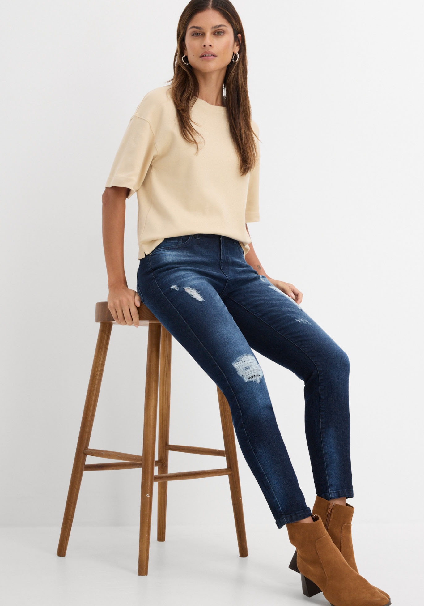 bonprix Skinny-fit-Jeans 1 tlg. Skinny-fit, mit Destroy-Effekten, in vielen Größen erhältlich