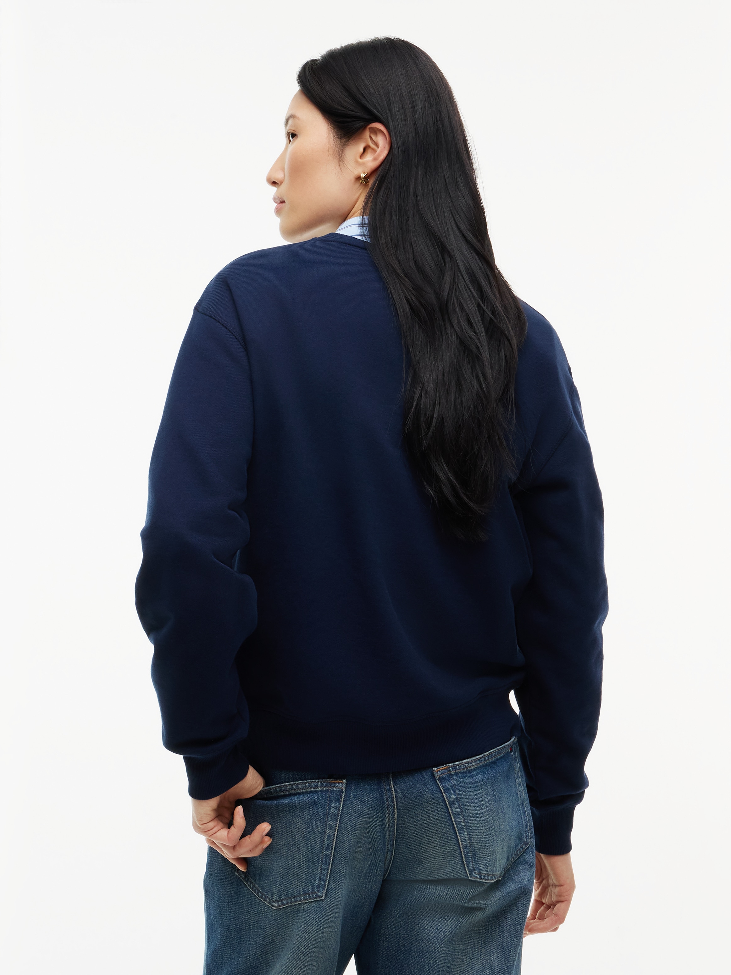 Tommy Hilfiger Sweatshirt »SCRIPT TERRY MDRN C-NK SWTSHIRT«, Baumwolle
