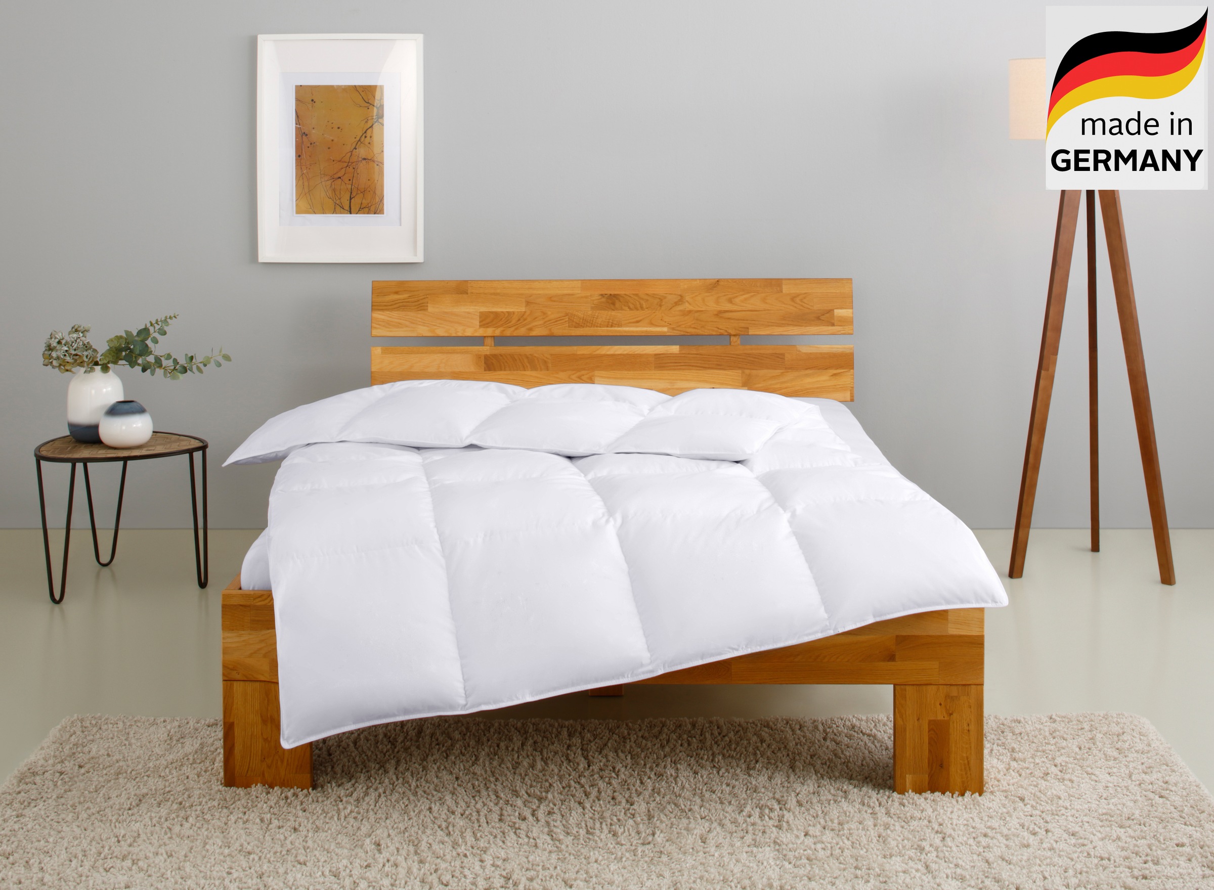 OTTO home Federbettdecke "RINA, Bettdecke in 135x200 cm & 155x220 cm, Made in Germany" normal Füllung 70% Federn & 30% Daunen Bezug Baumwolle 1 Stk. tlg. Bettdecken, Sommer, Winter, Decke, Made in Germany