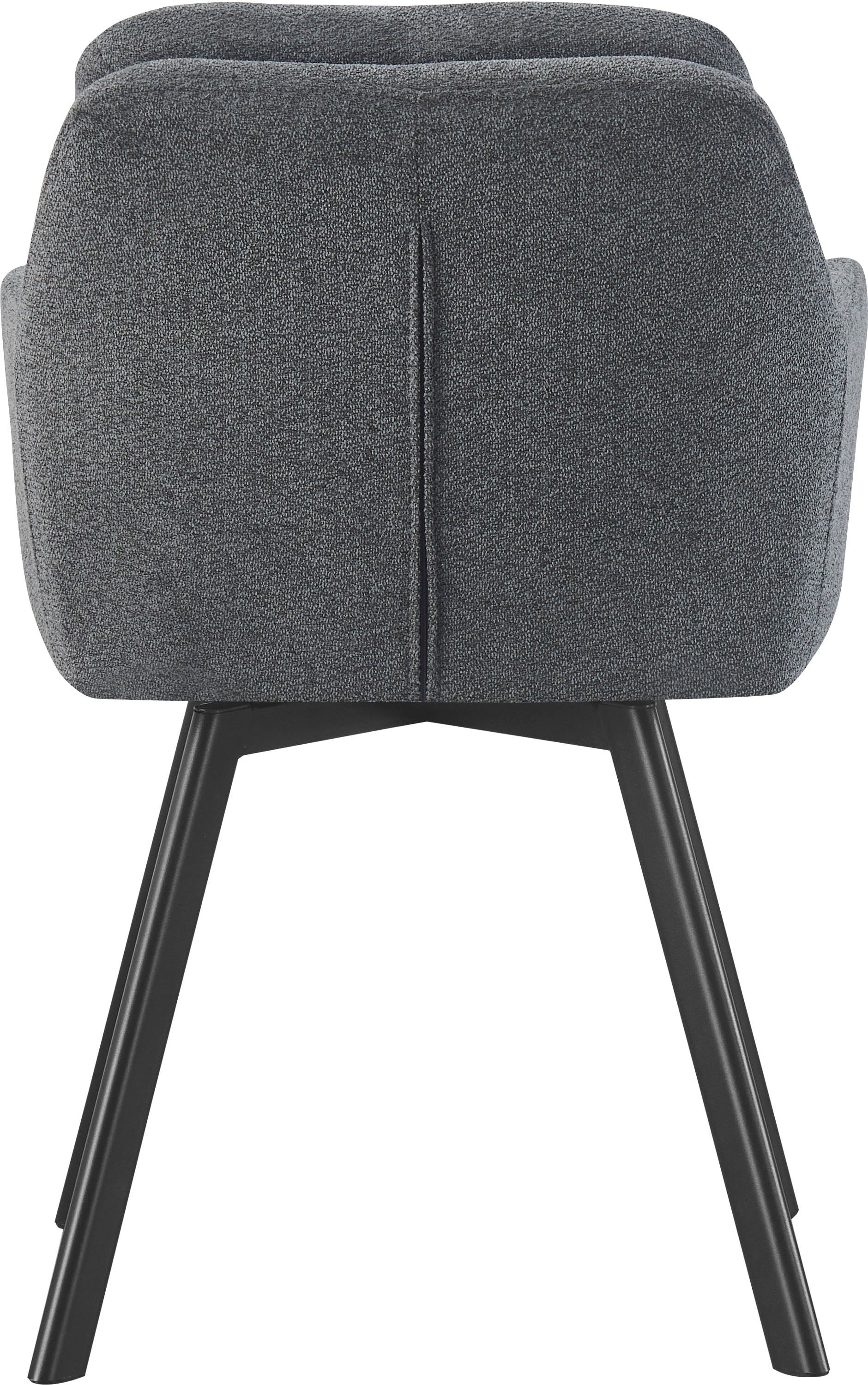 Home affaire Esszimmerstuhl »NEEPAWA, 2er Set, mit Metallgestell in matt schwarz« (Set) 2 Stk.in verschiedenen Farben, Belsatbarkeit pro Stuhl 120 kg