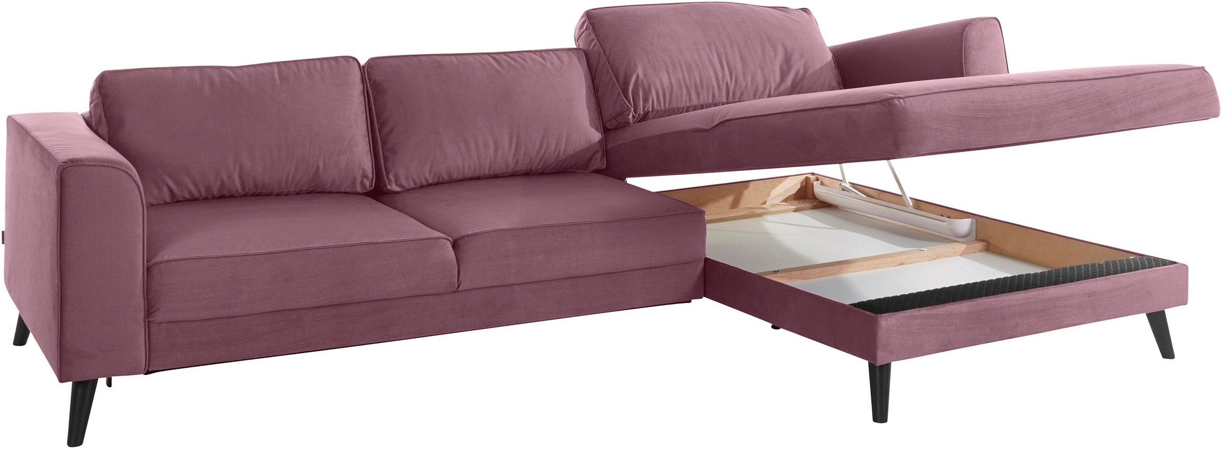INOSIGN Ecksofa »Lumber Jack, elegant und bequem, Breite 280, hoher Fuß, L-Form«, in moderner Optik